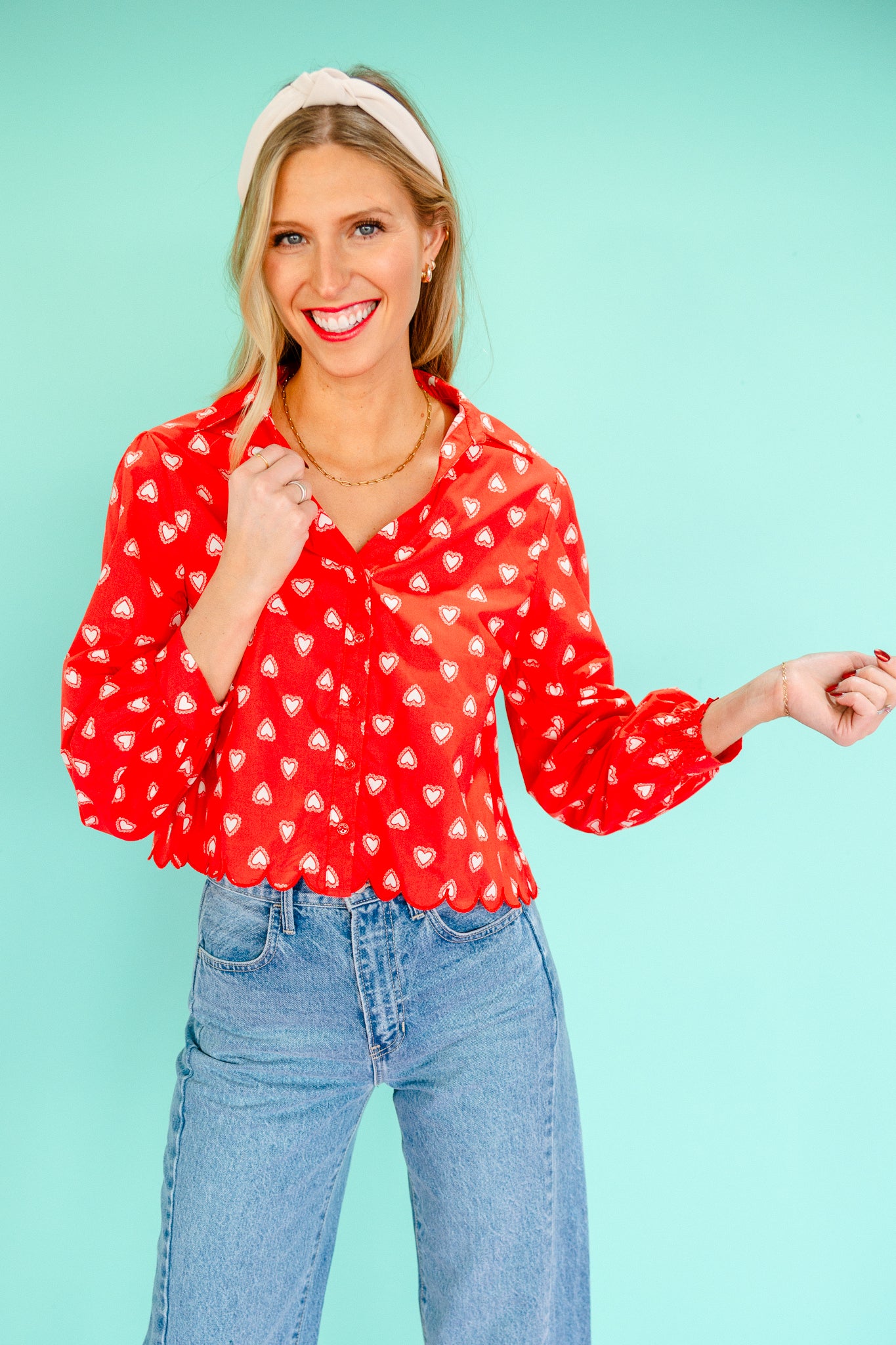 Debbie Poplin Blouse - Soft Geranium