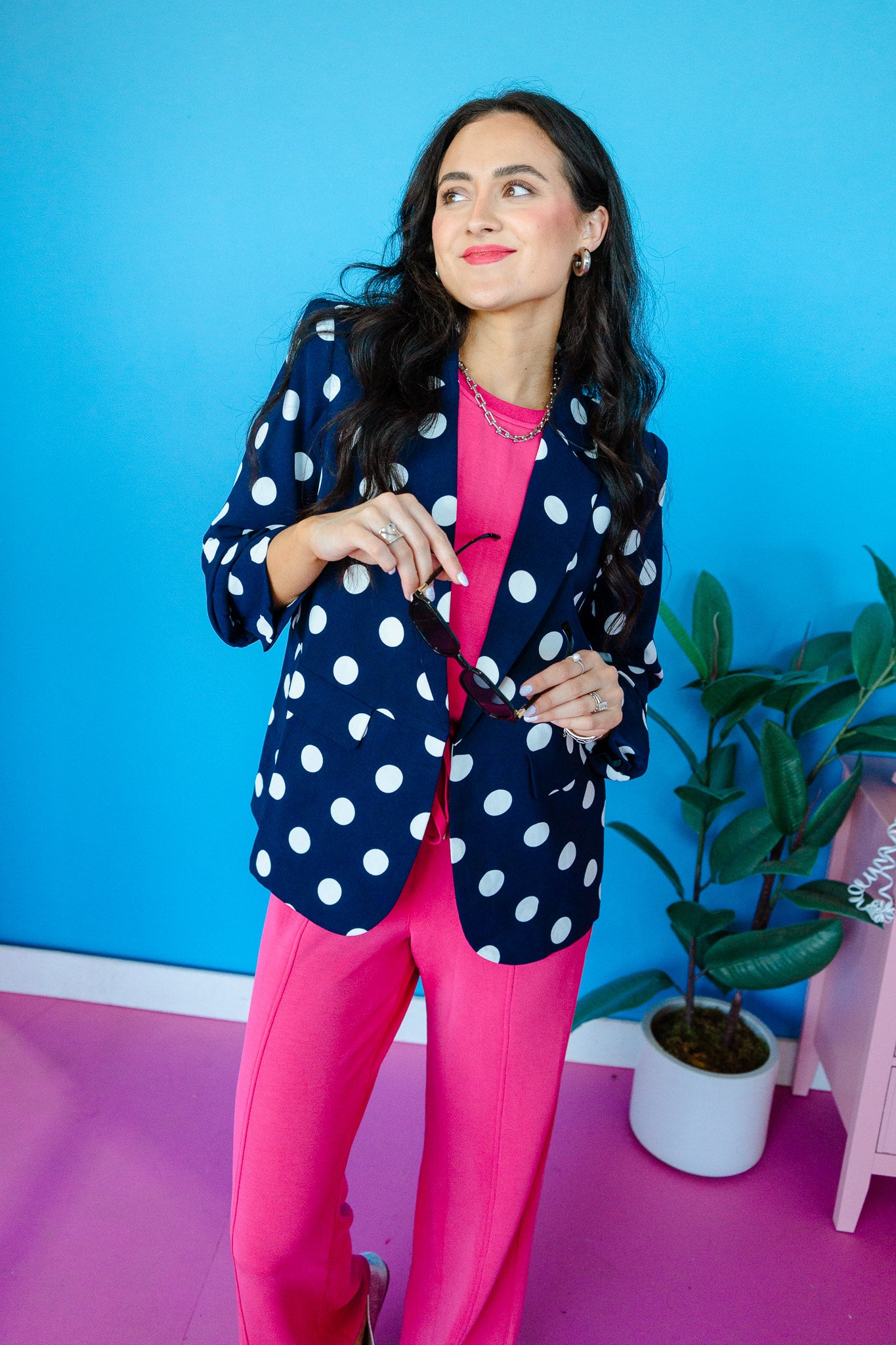 Odelia Polka Dot Blazer