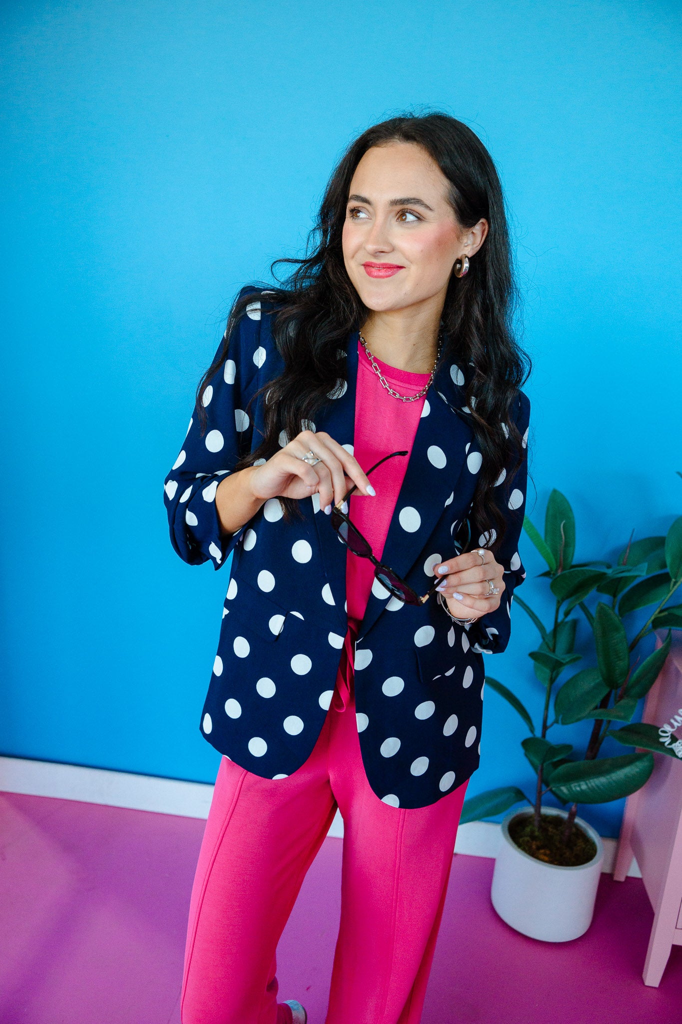Odelia Polka Dot Blazer