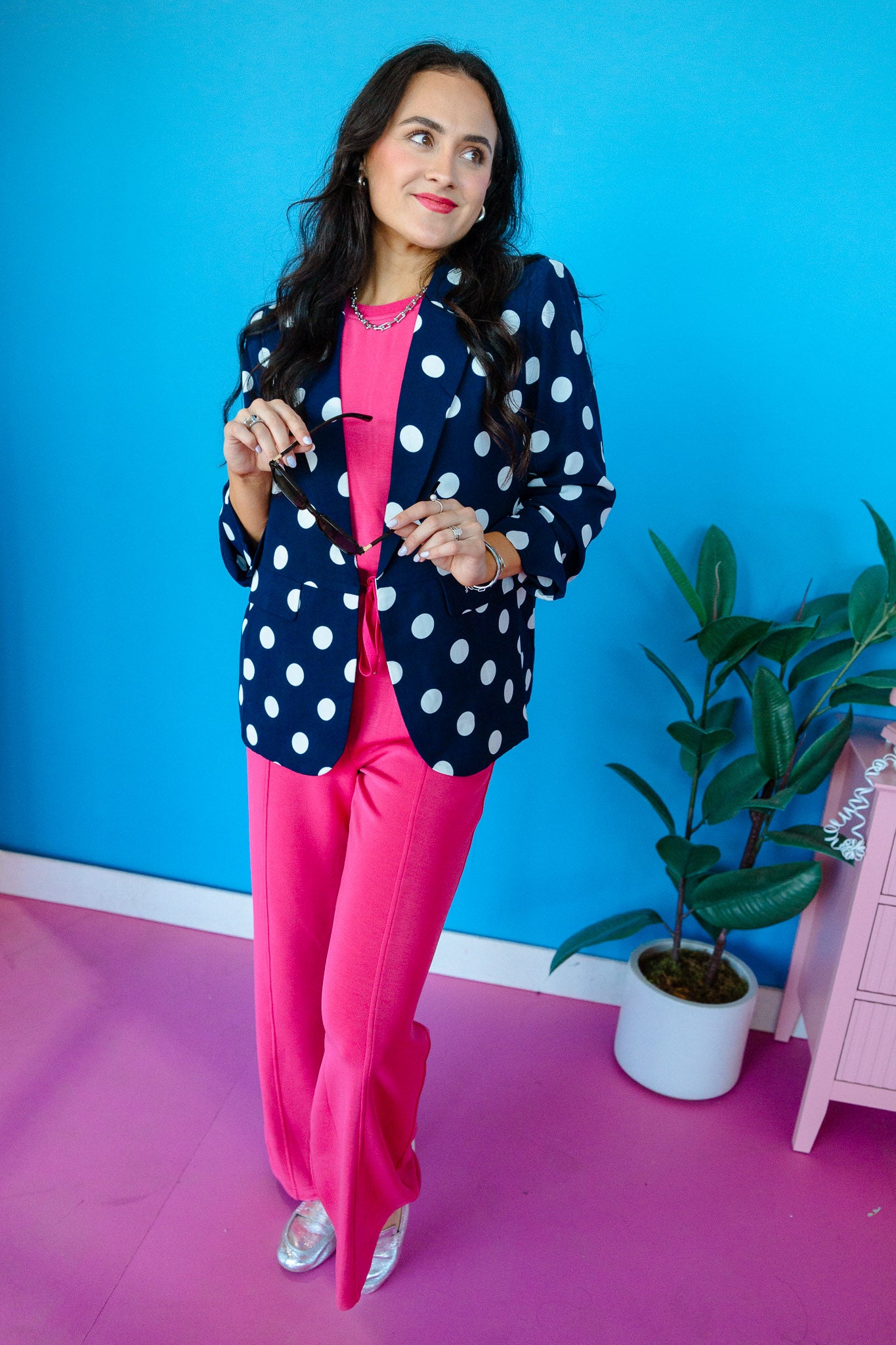 Odelia Polka Dot Blazer