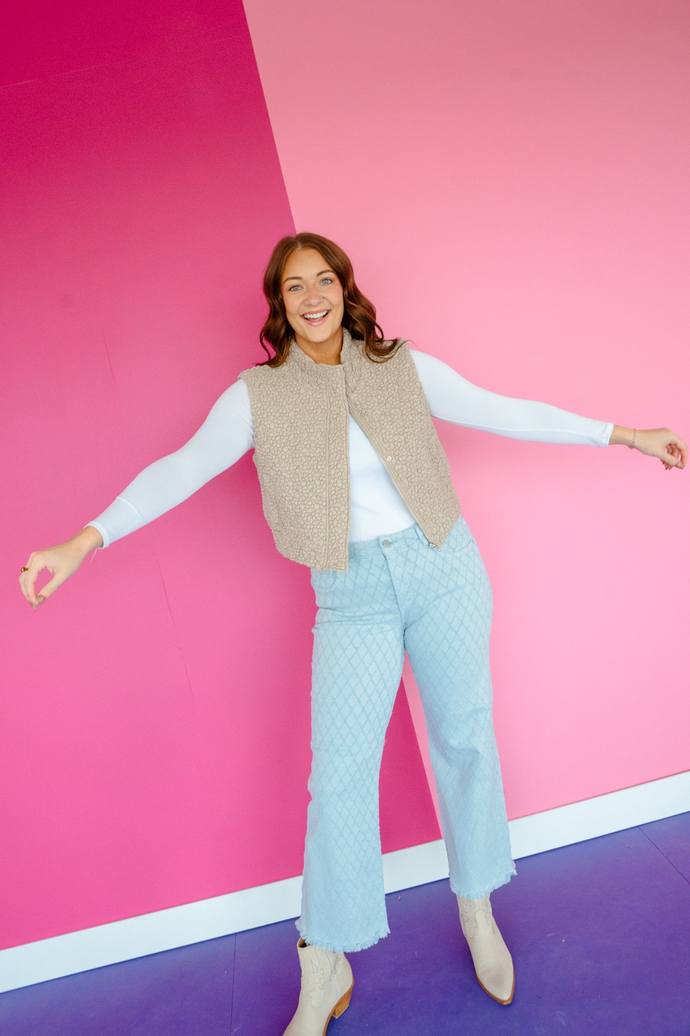 Bennett Quilted Vest - Mushroom