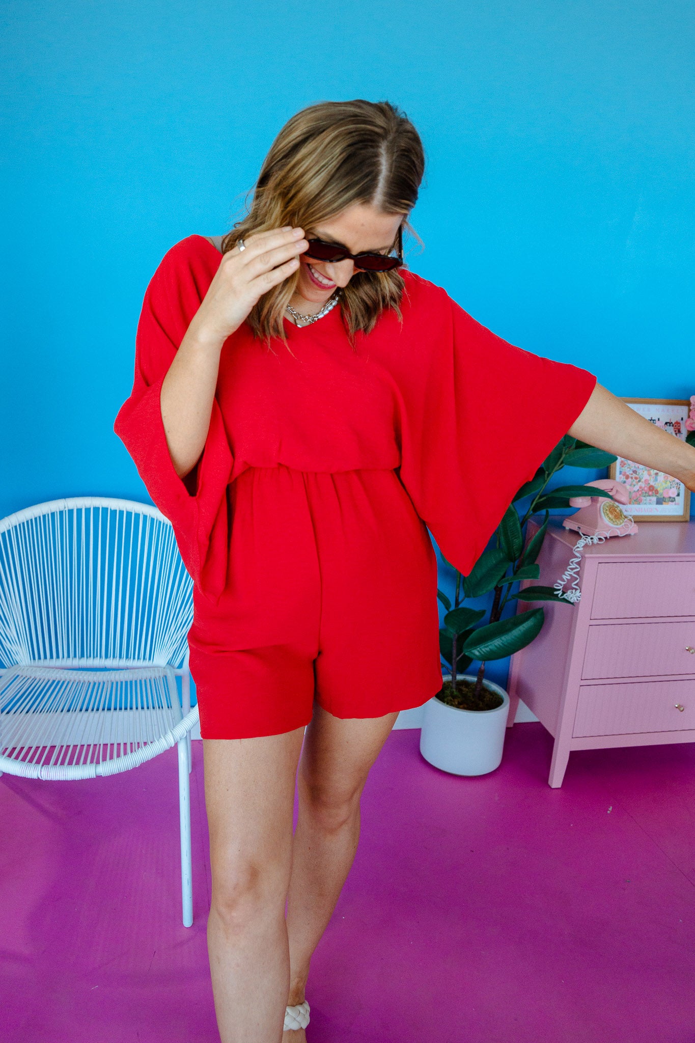 Dolly Dolman Sleeve Romper