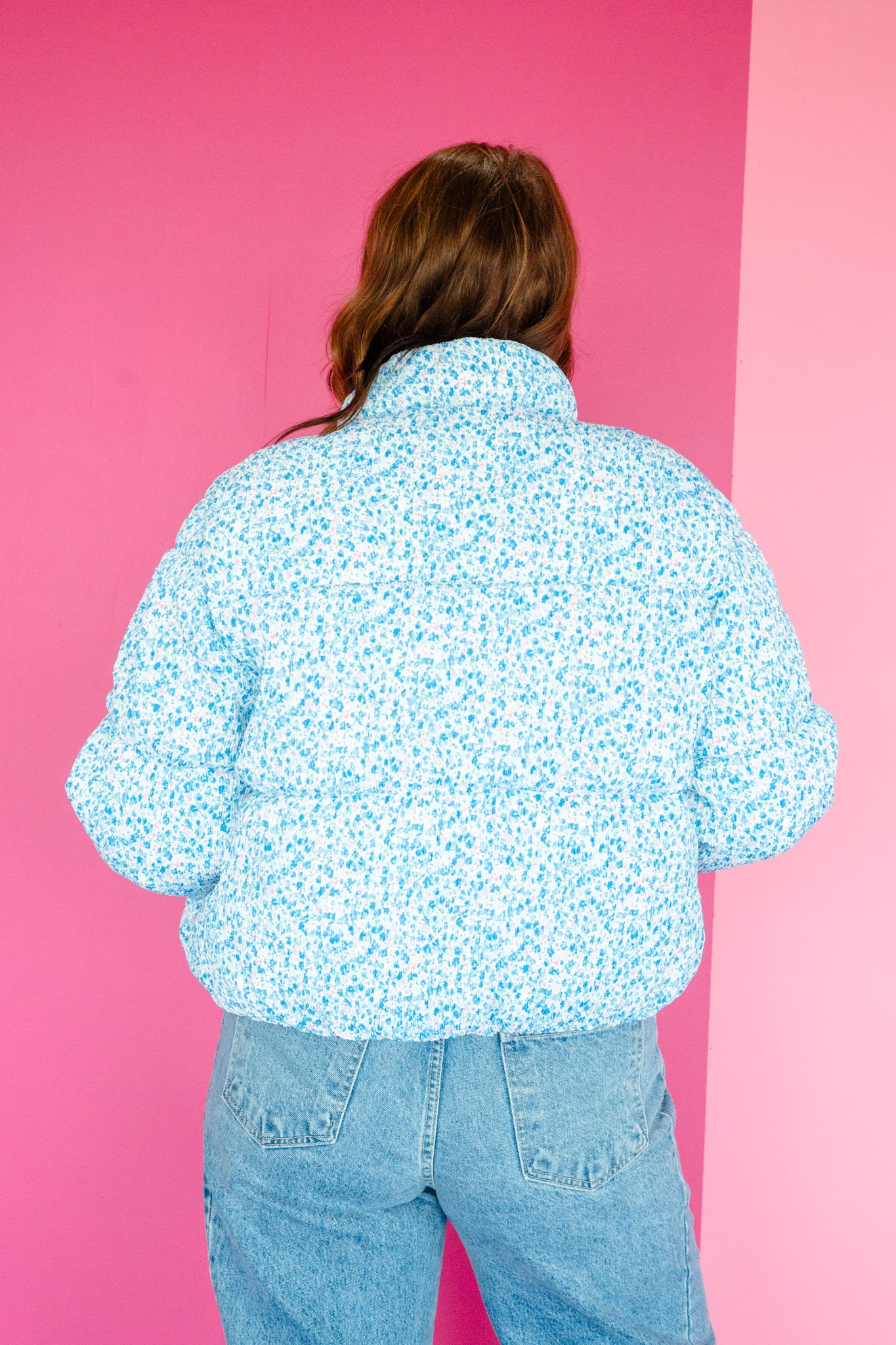 Kiki Puffer Jacket - Sky Blue + Delph