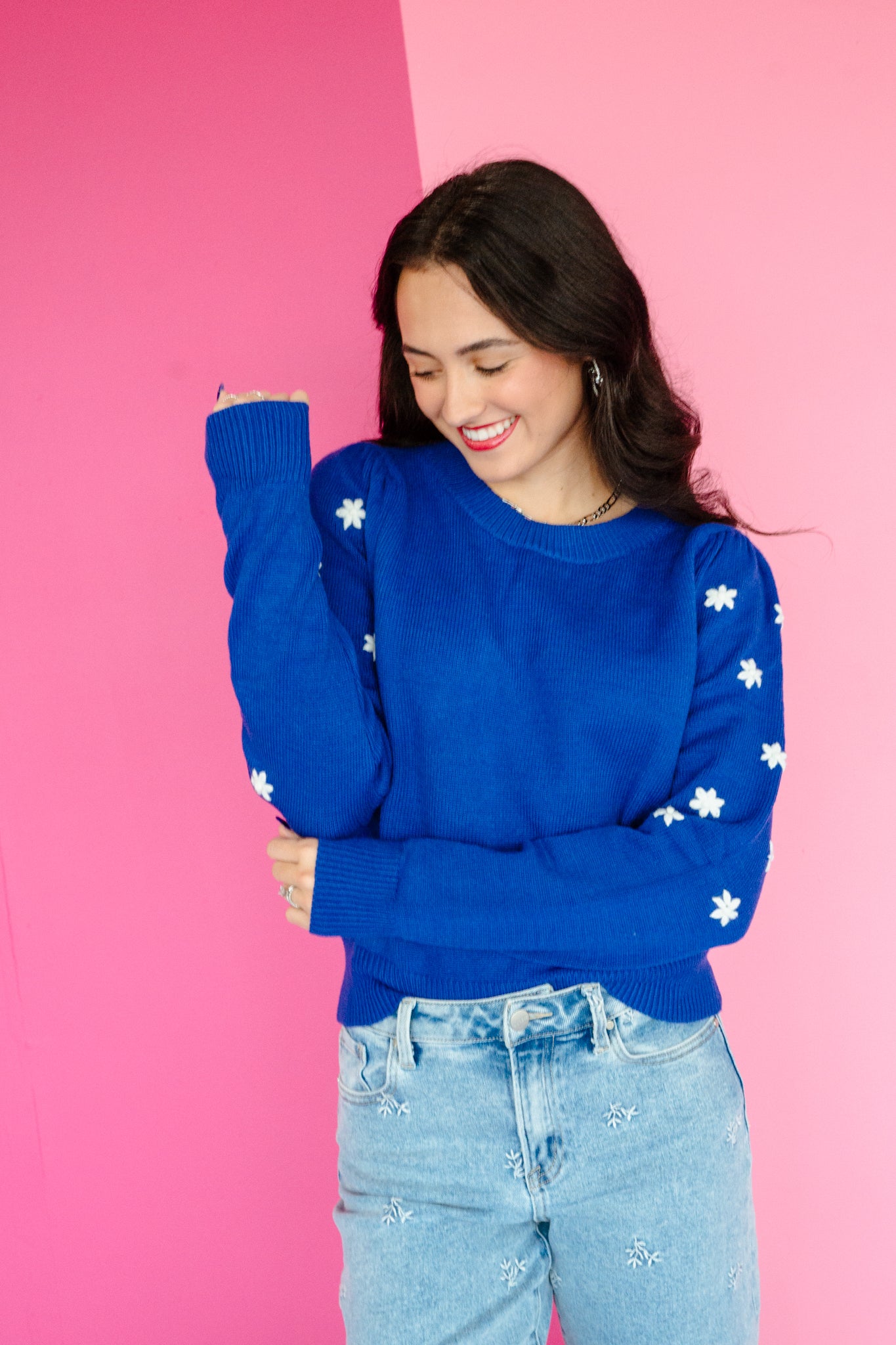 Charlee Floral Embroidered Sweater