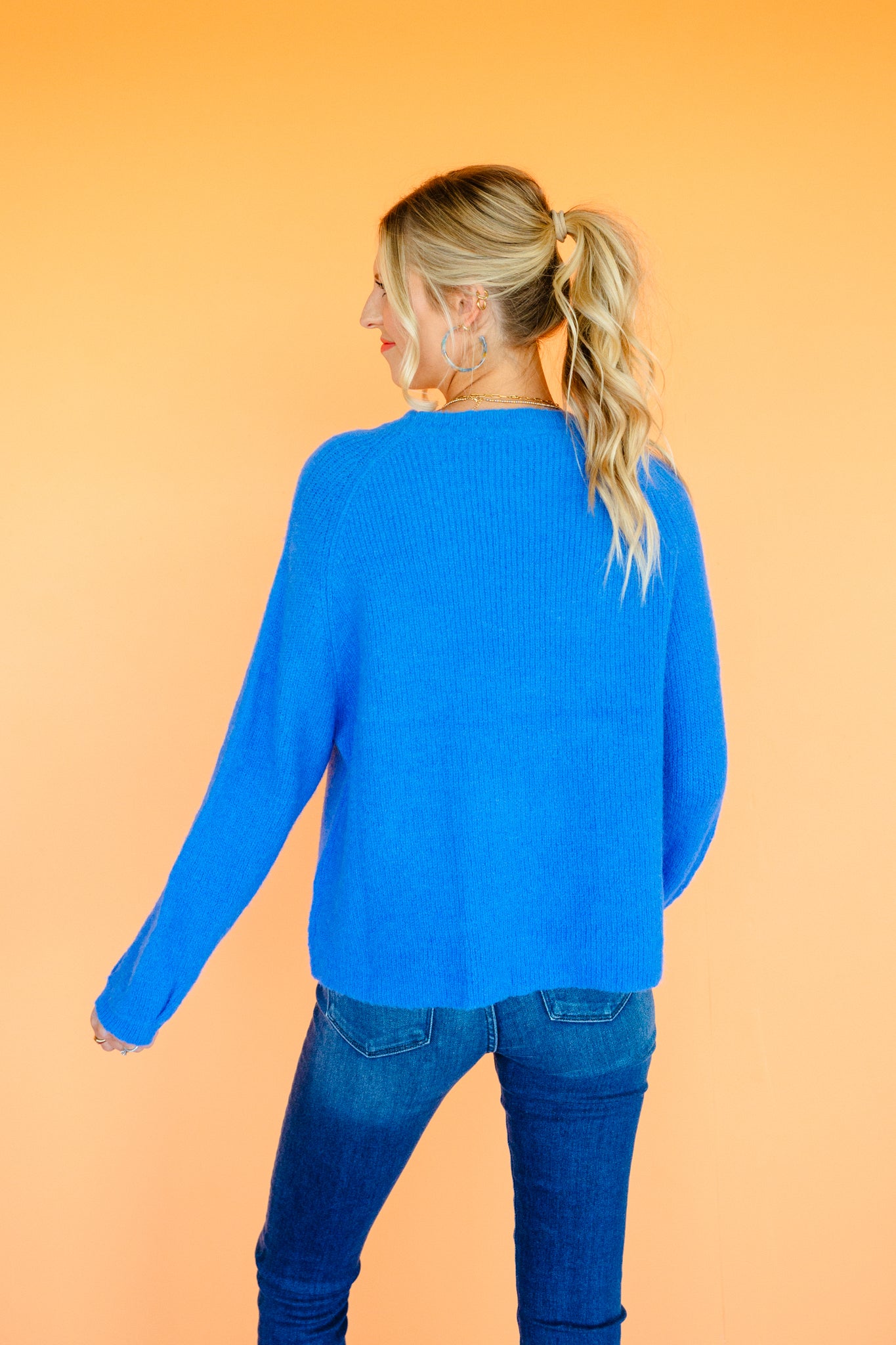 Collins Soft Sweater - Cornflower/Bright Blue
