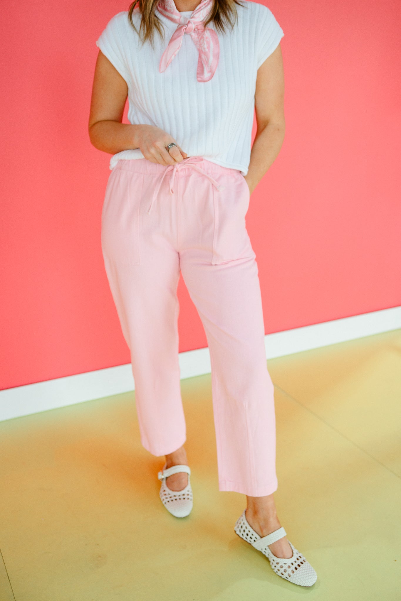 Leighton Drawstring Wide Leg Pants