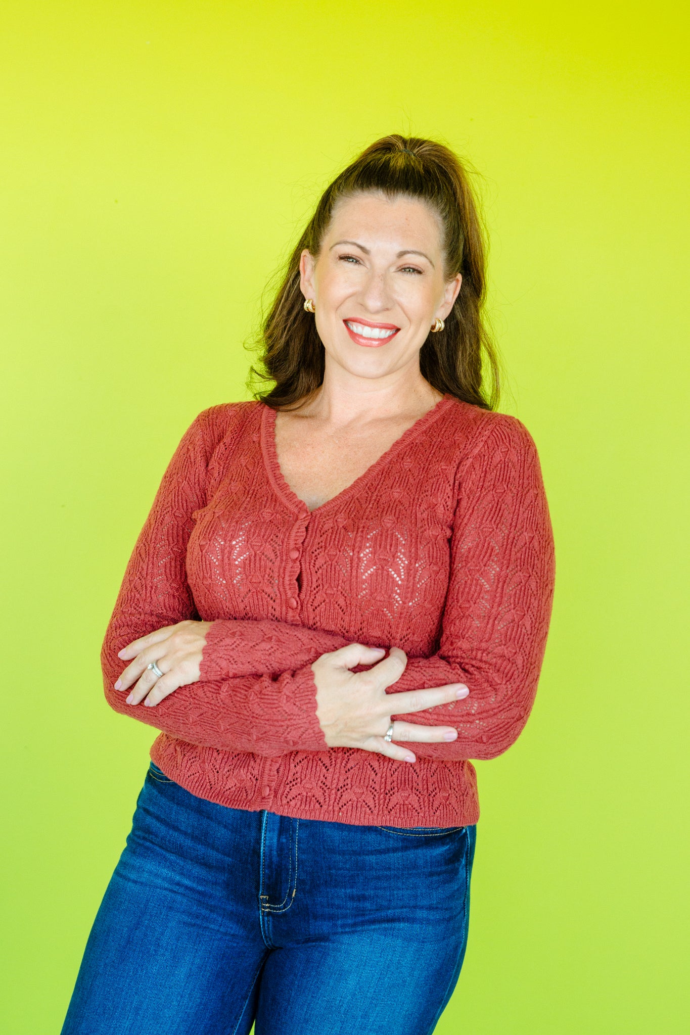 Emma Pointelle Knit Sweater