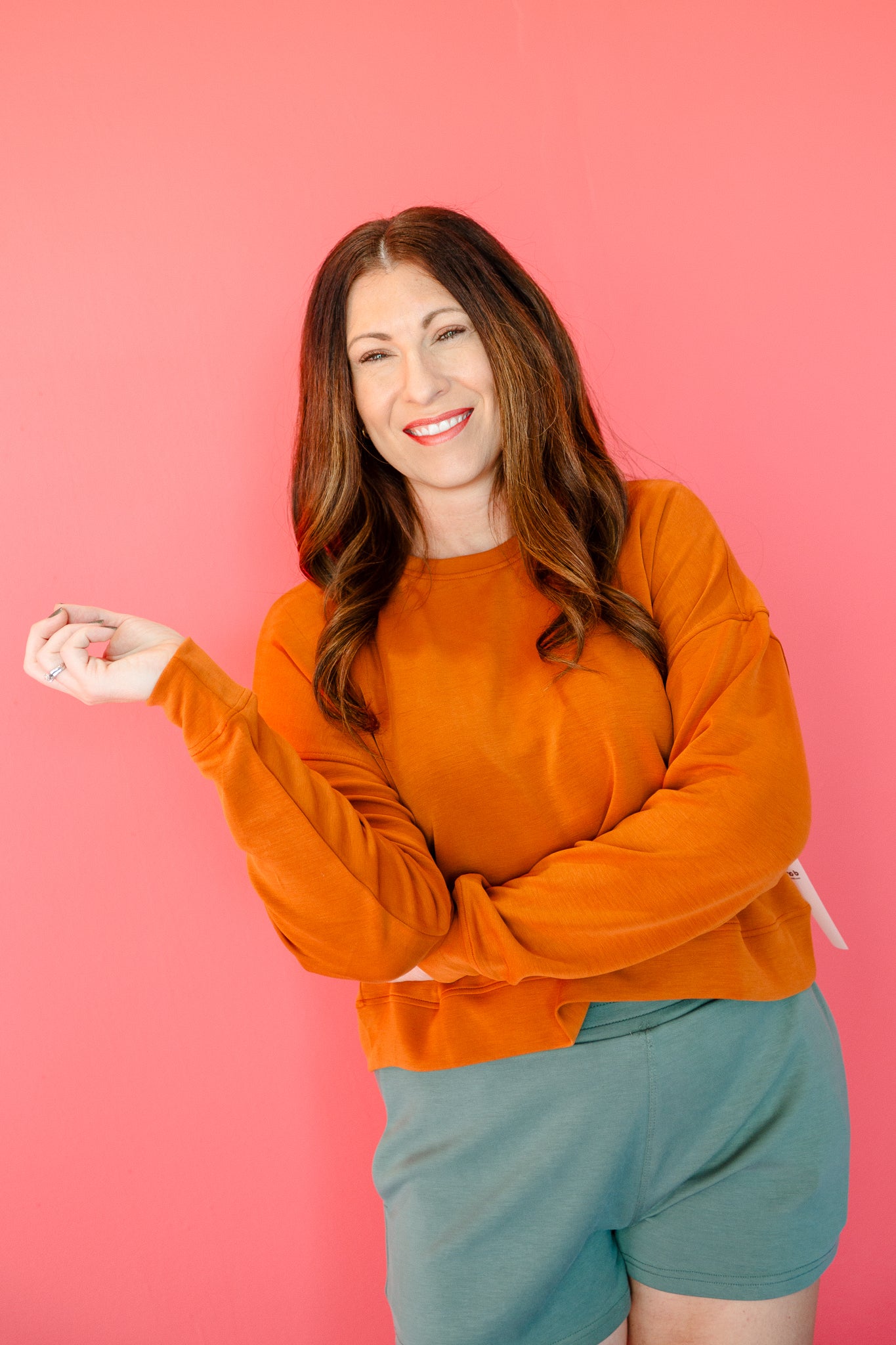 Arlo Drop Shoulder Pullover - Cinnamon