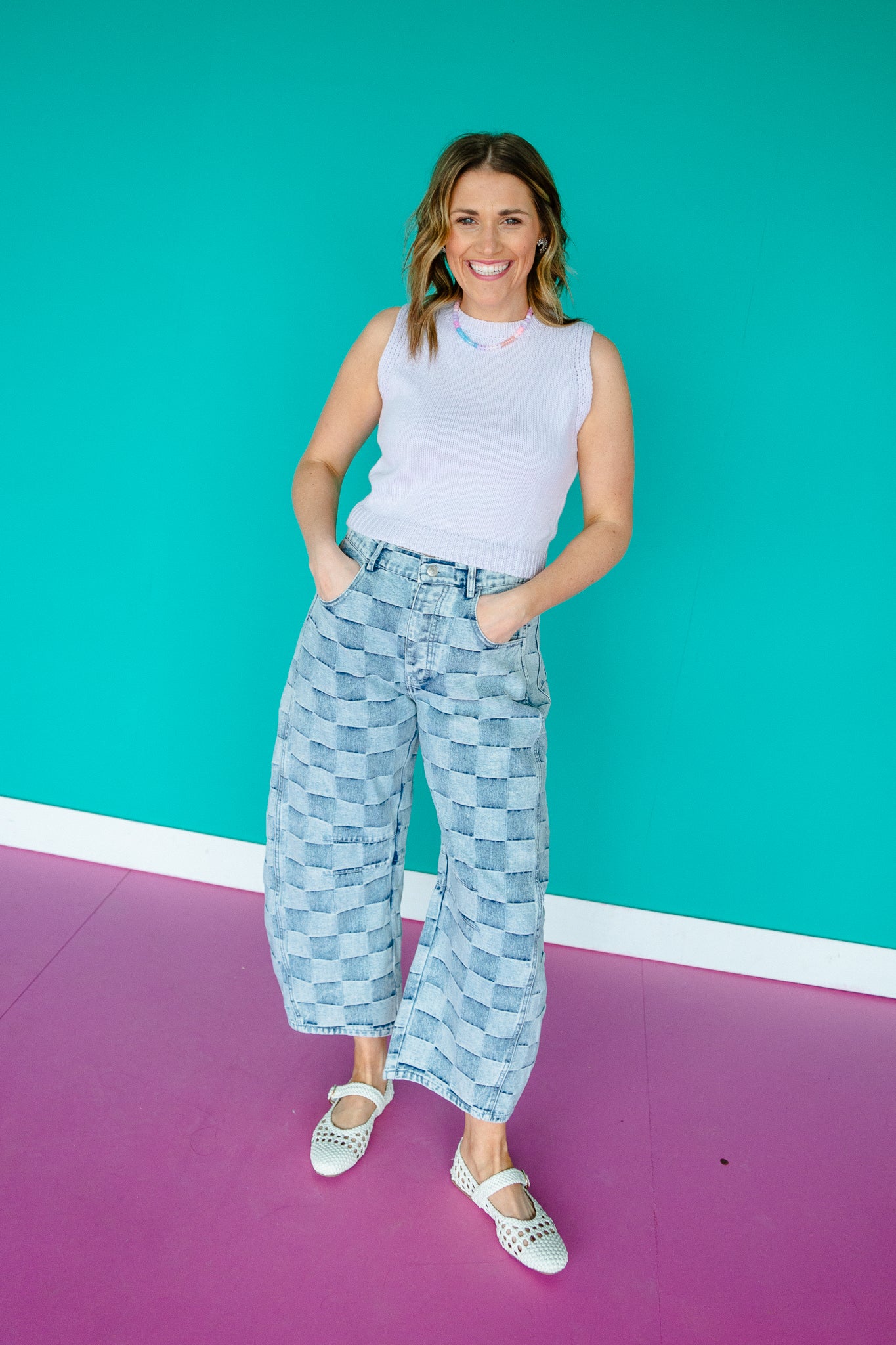 Nina Sleeveless Sweater - Soft Lavender