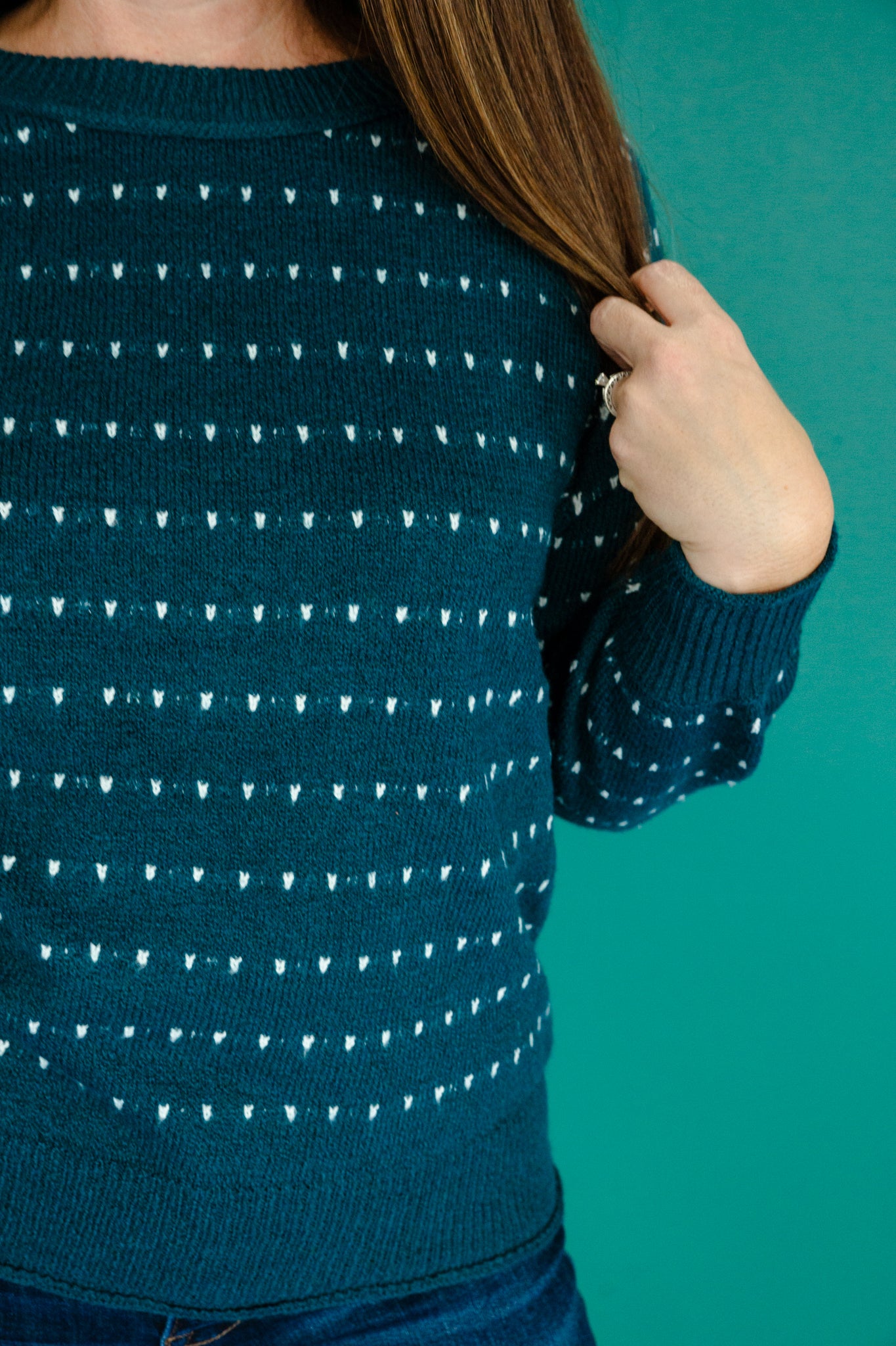 Eva Textured Sweater - Kingfisher