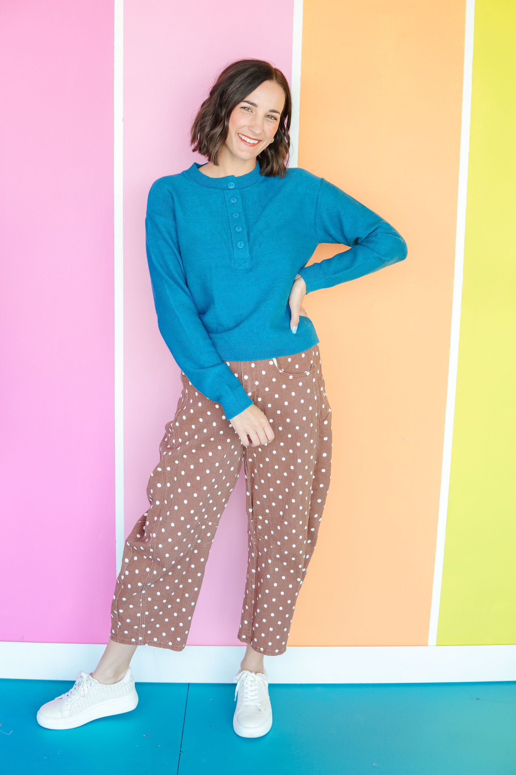 Fall Harmony Polka Dot Barrel Pants