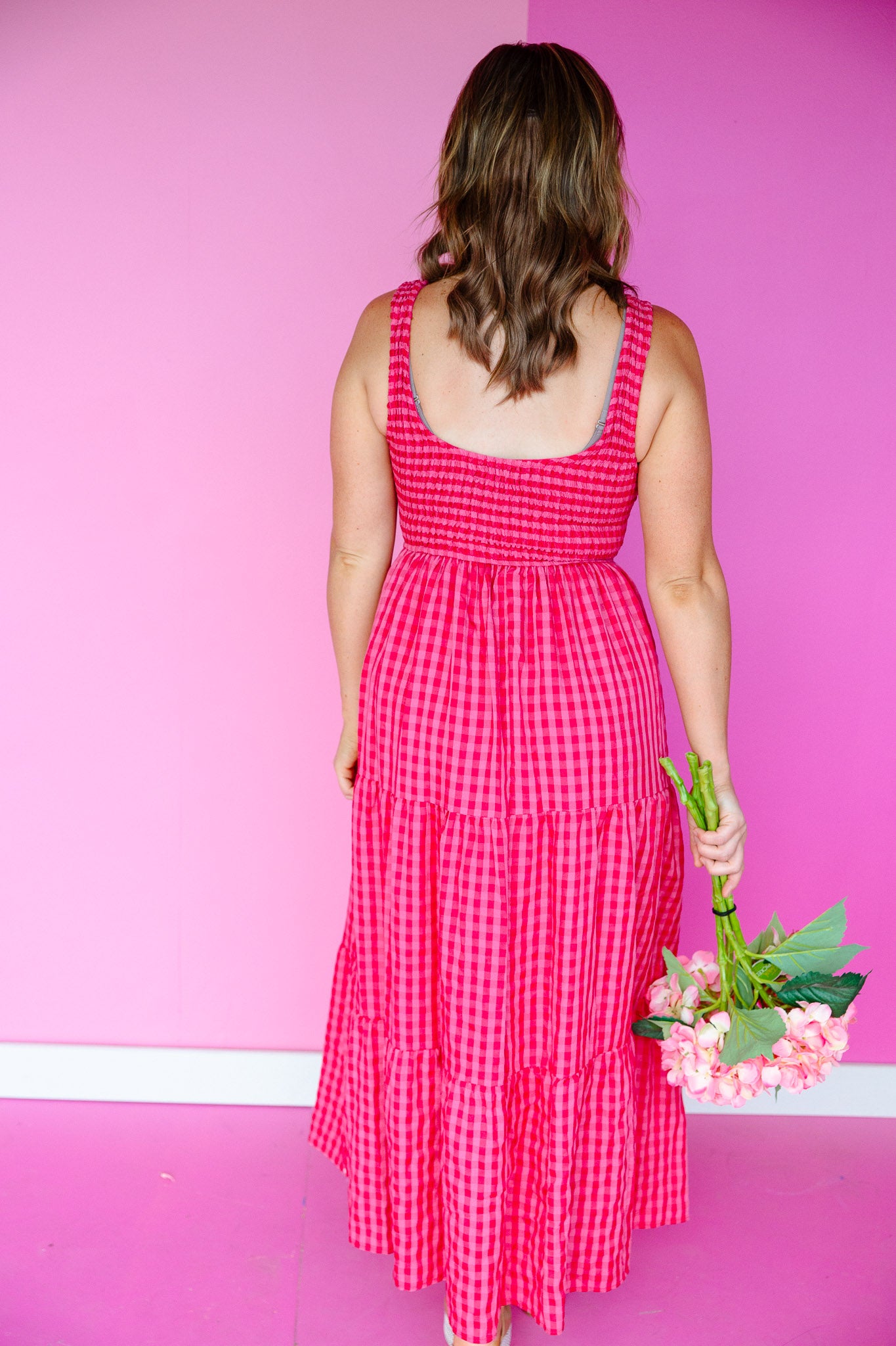 Marleigh Smocked Maxi Dress - Cool Pink