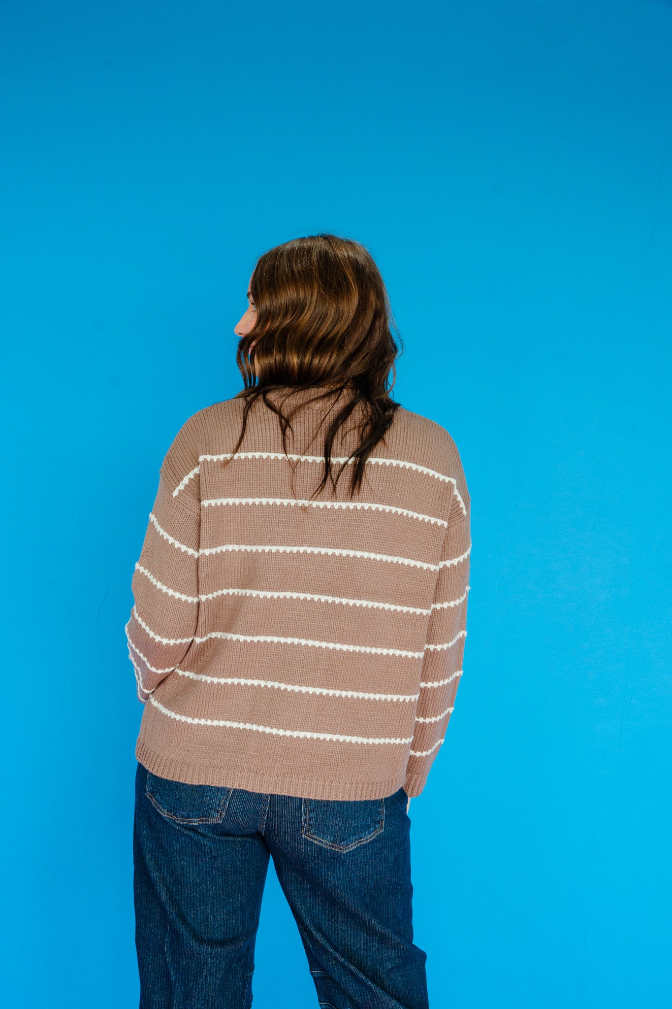 Luna Button Down Cardigan - Rose Brown