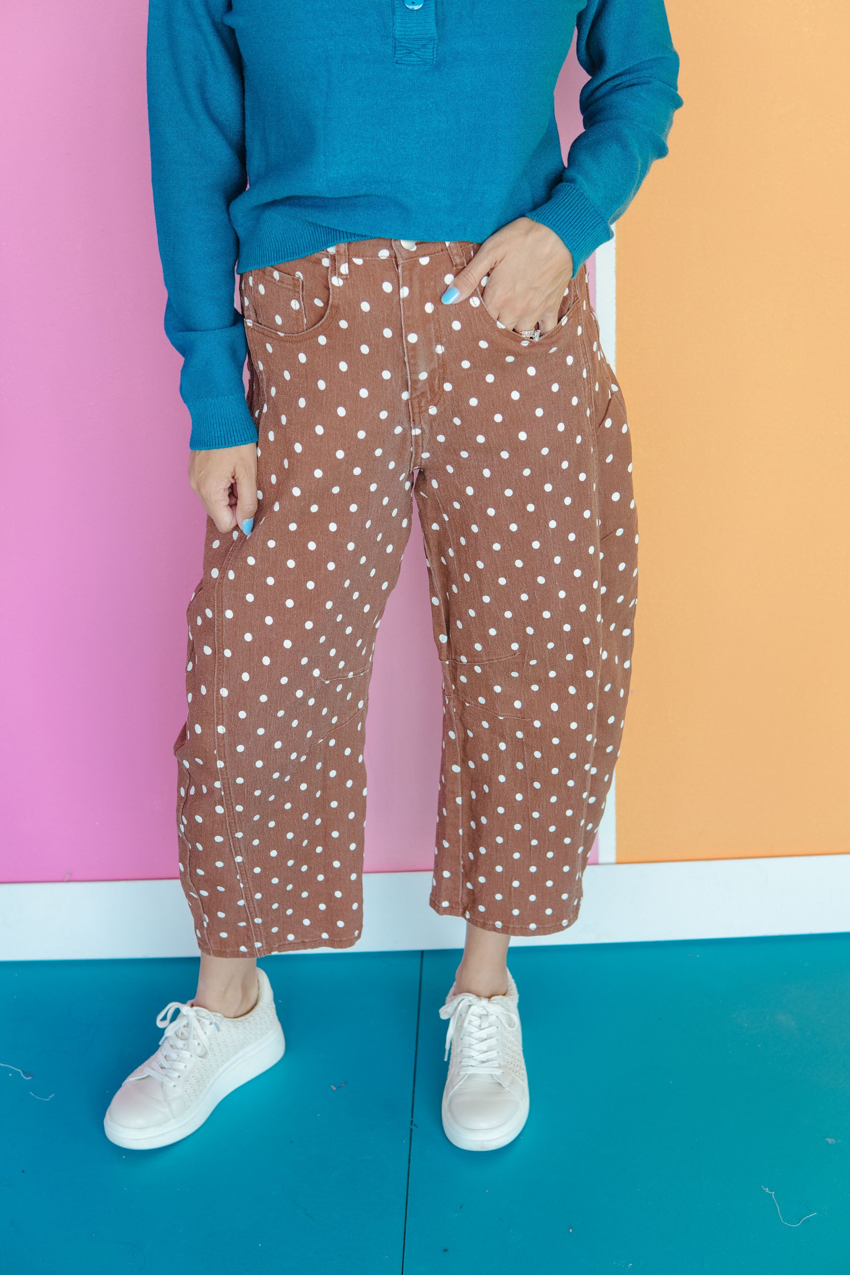Fall Harmony Polka Dot Barrel Pants