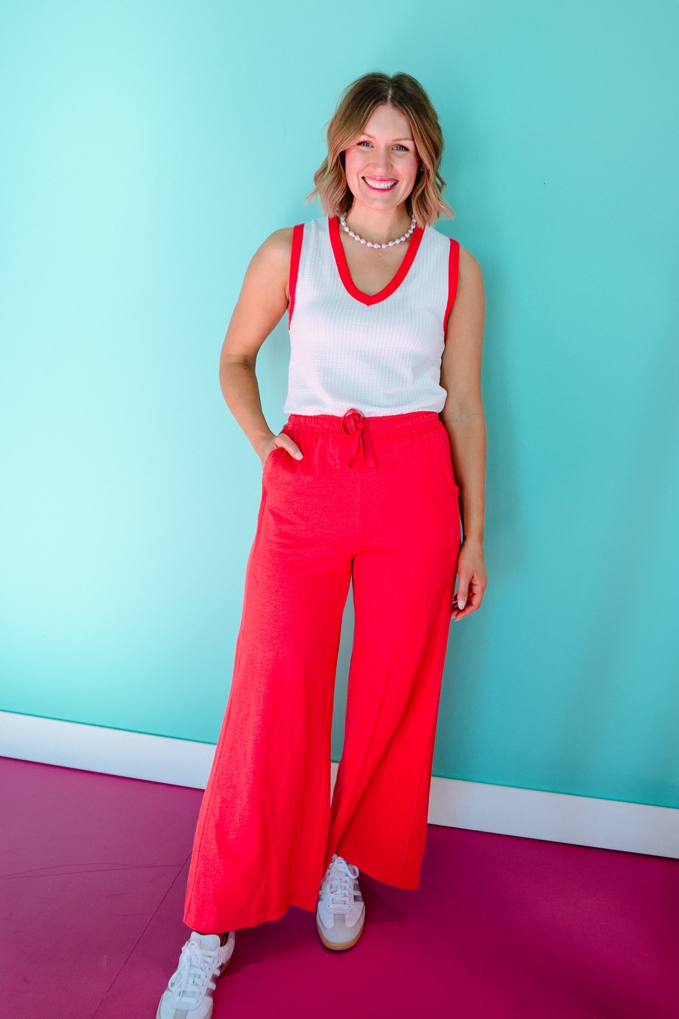 Rachel Cotton Wide Leg Pants
