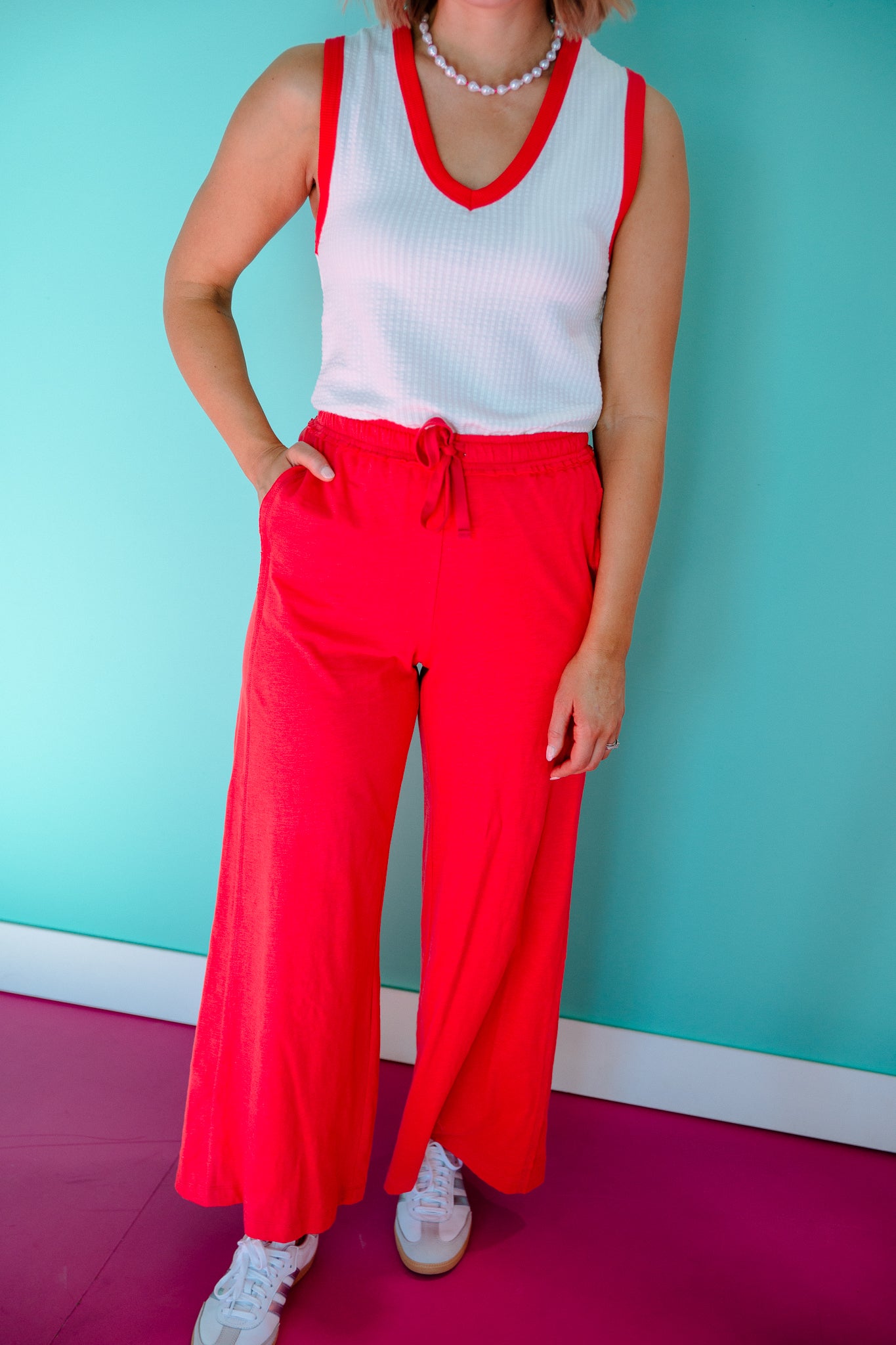 Rachel Cotton Wide Leg Pants