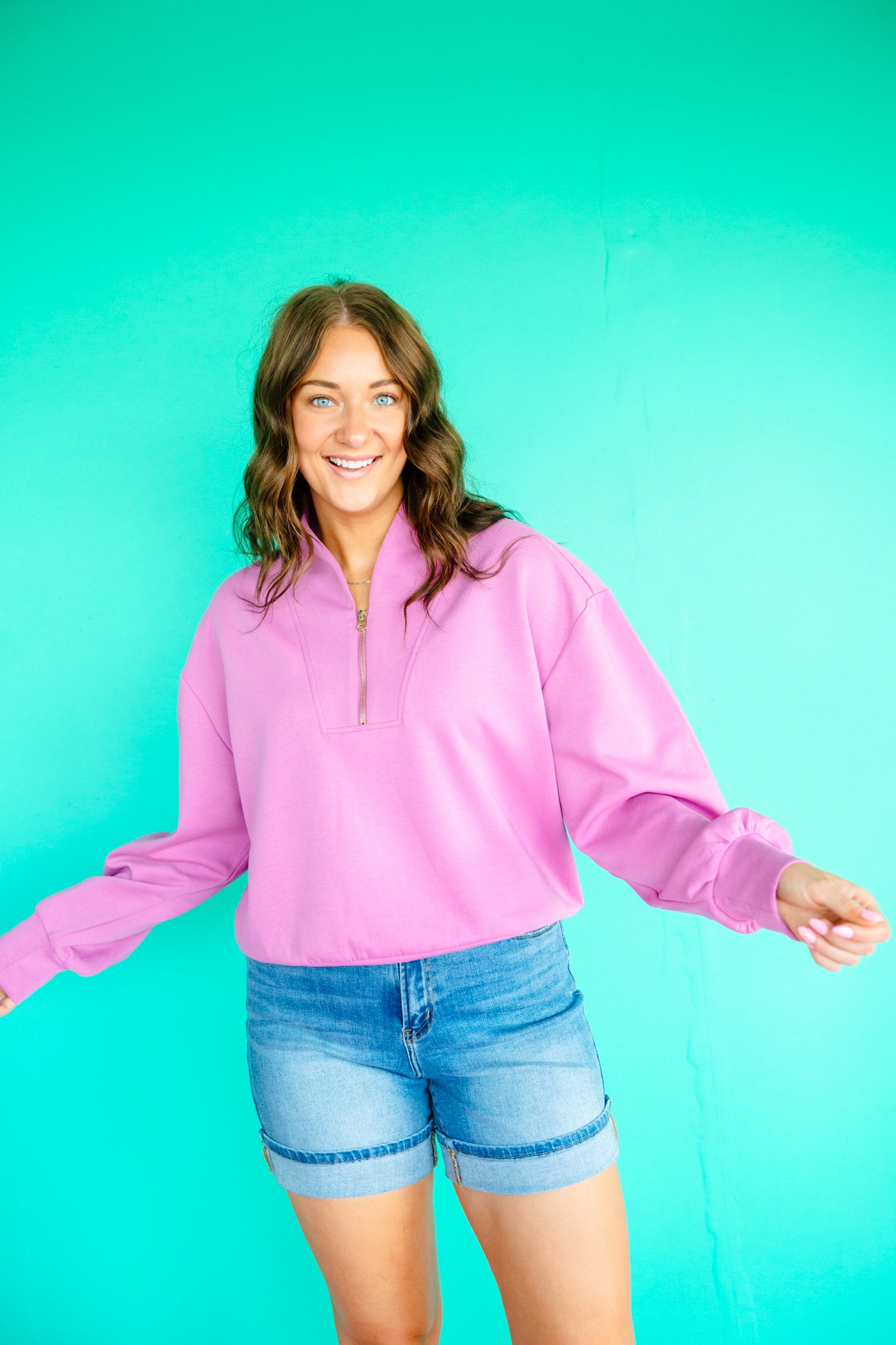 Allison Half Zip Scuba Pullover