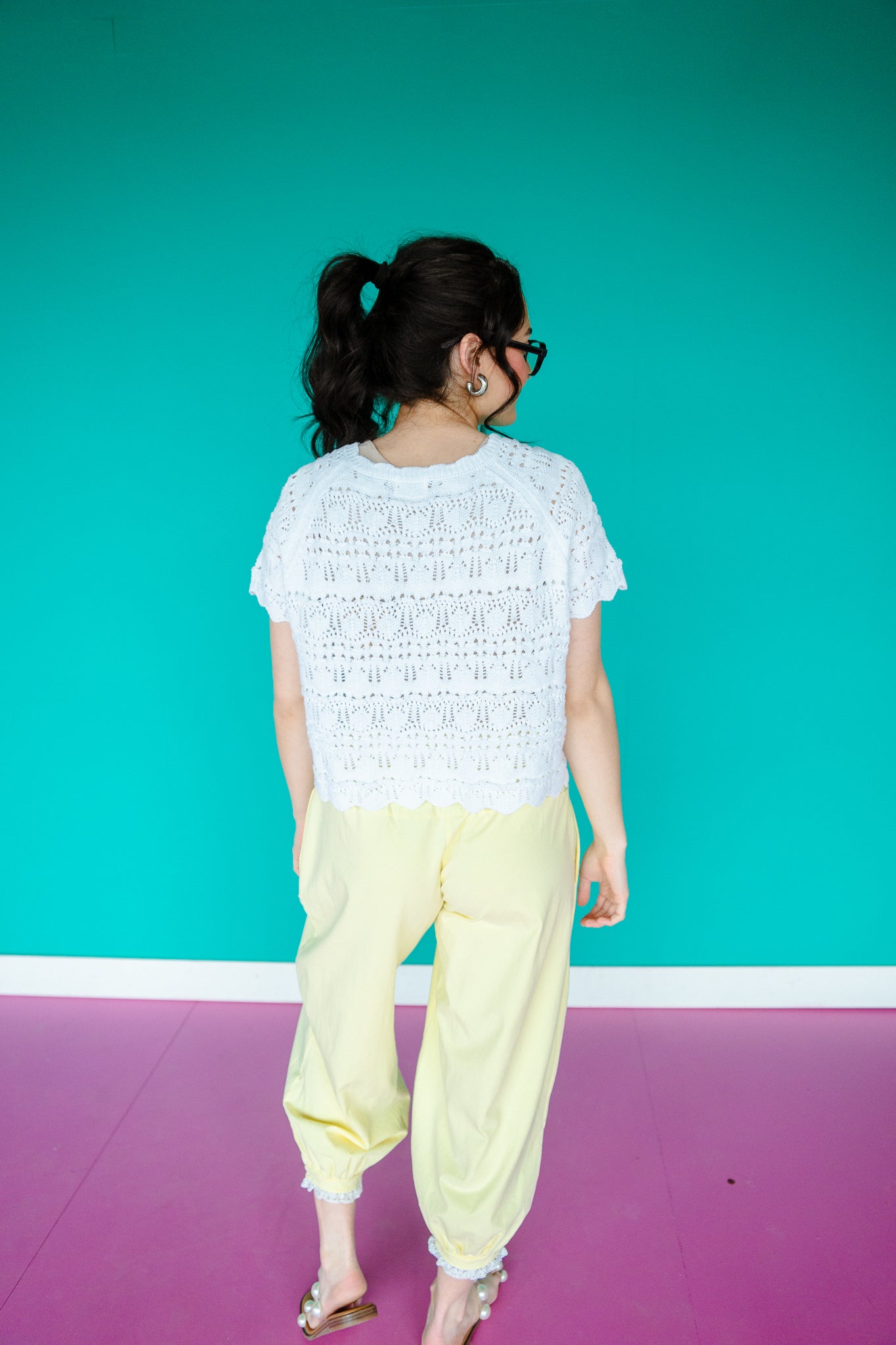 Sutton Tie Front Knit Cardigan - Cool White