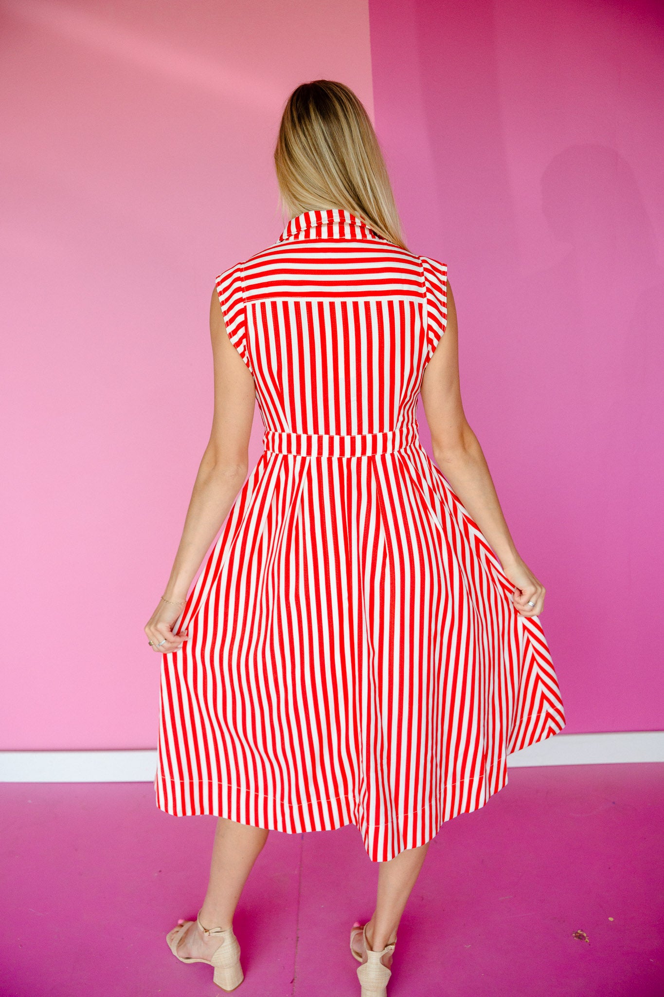 Endless Summer Striped Maxi Dress - Poppy + Cream