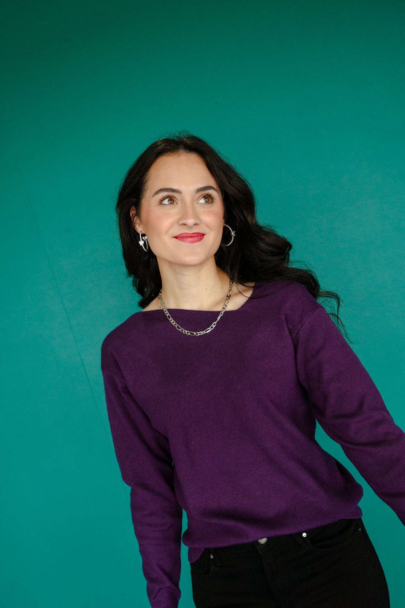 Lula Asymmetric Sweater - Damson