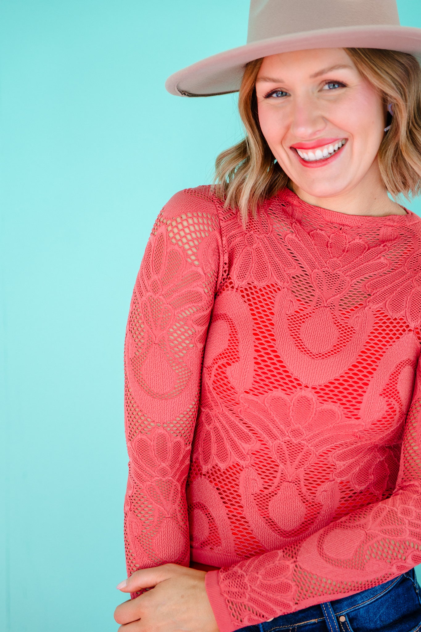 Carrie Seamless Jacquard Top