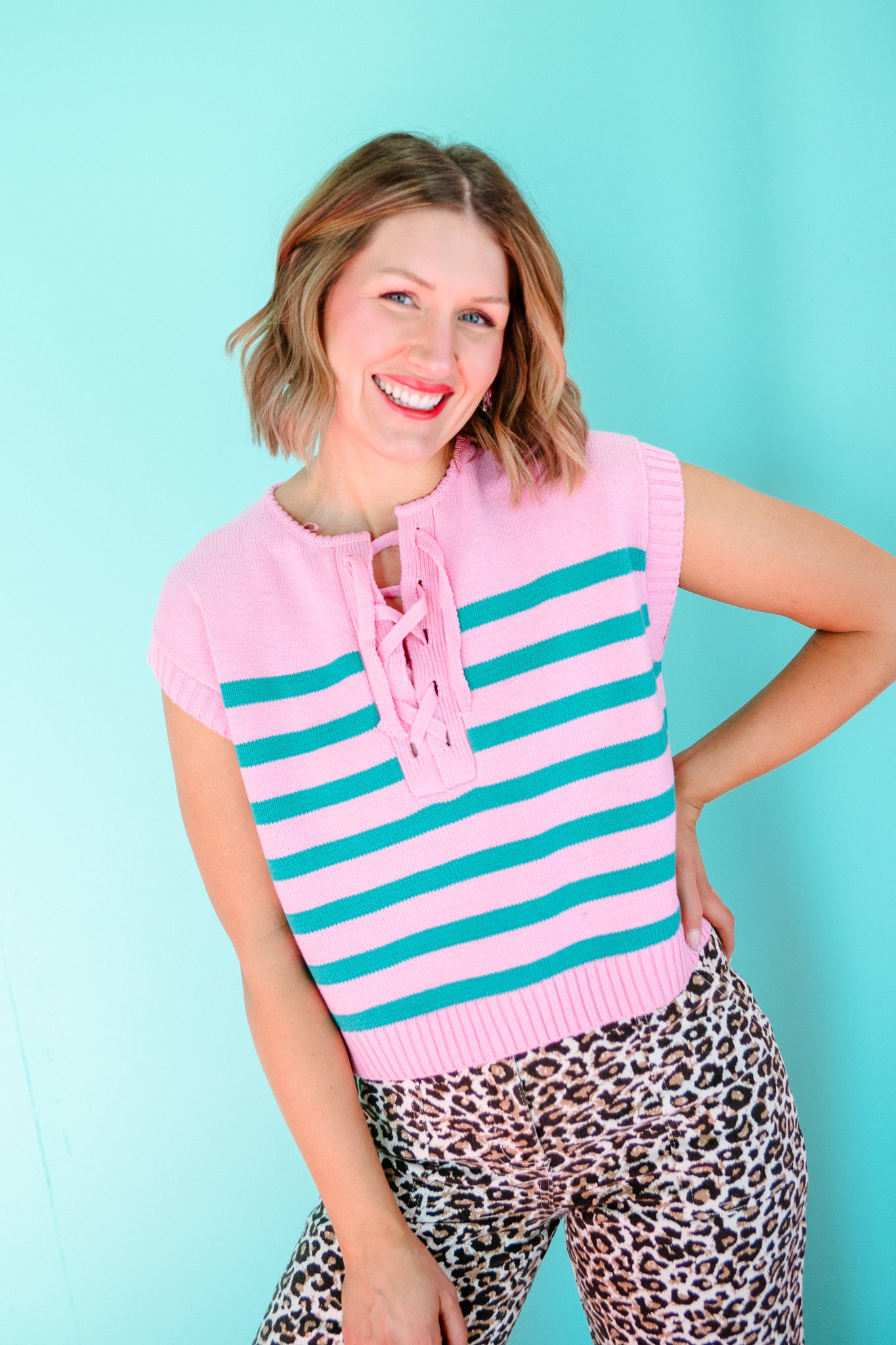 Hailey Sleeveless Sweater - Clover + Jade