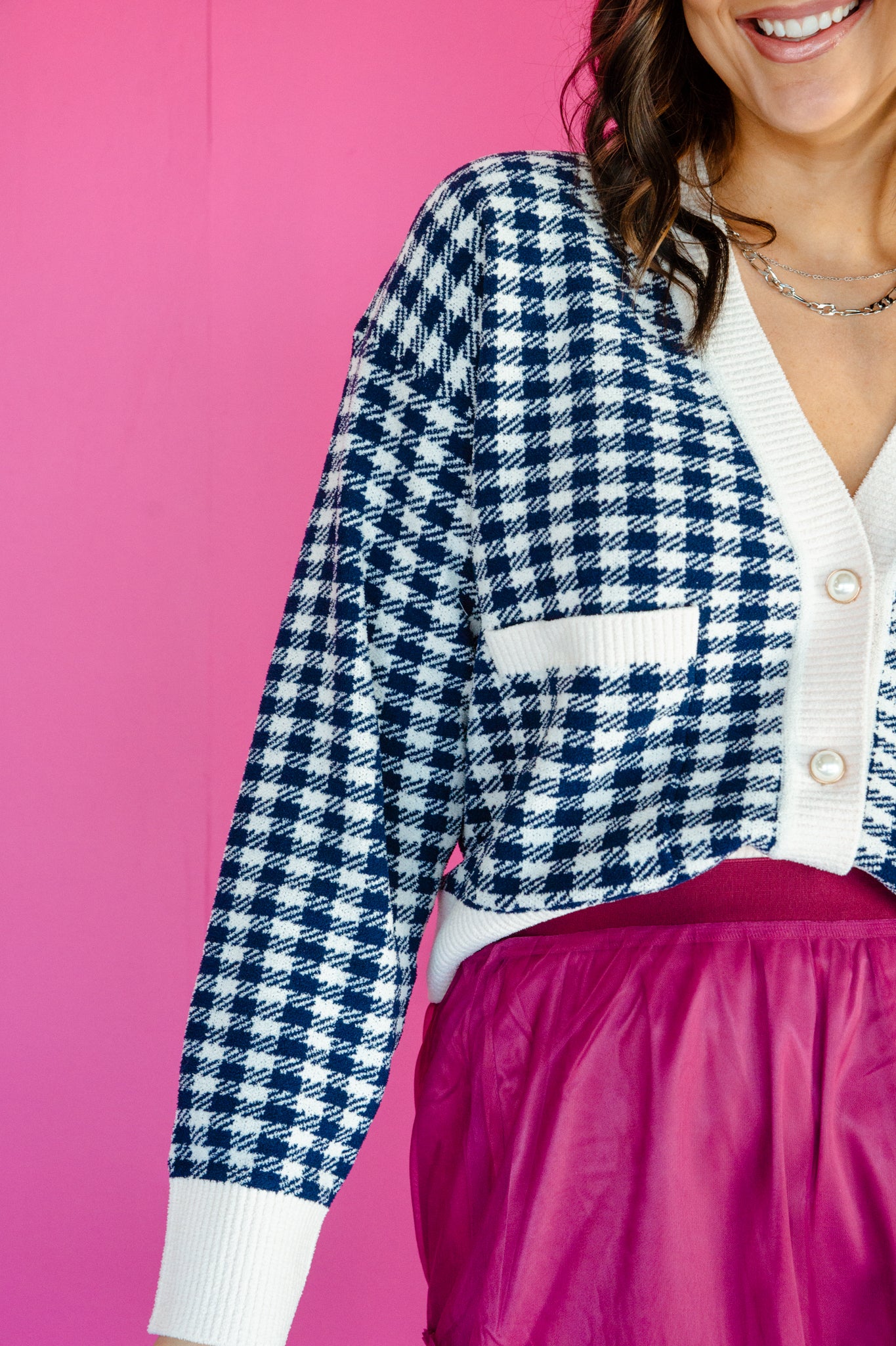 Celeste Gingham Cardigan