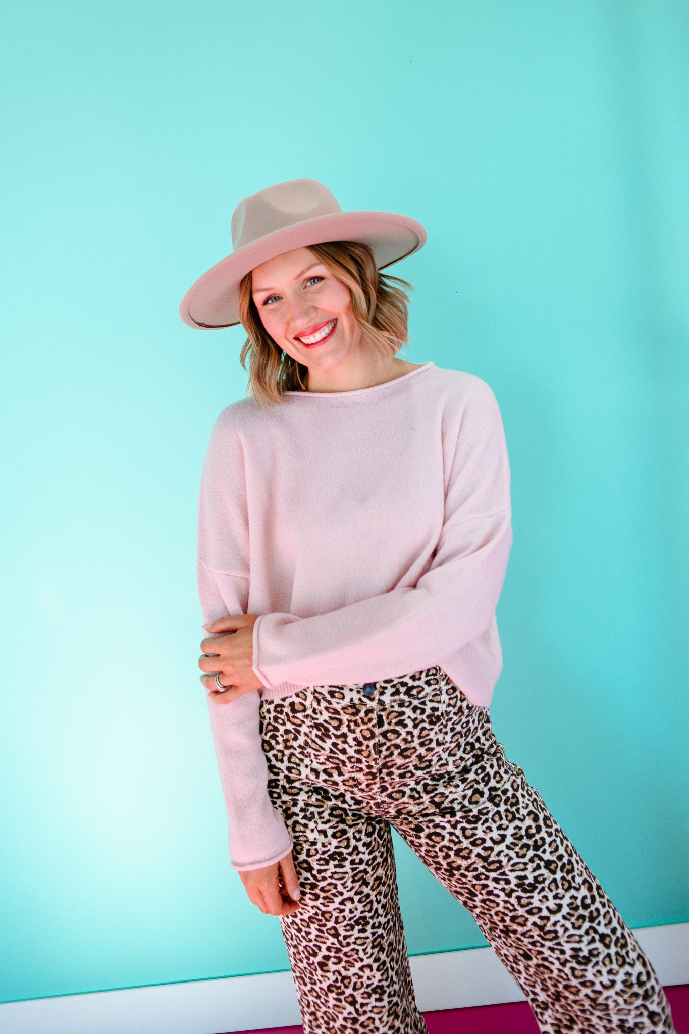 Jamie  Rolled Round Neck Sweater