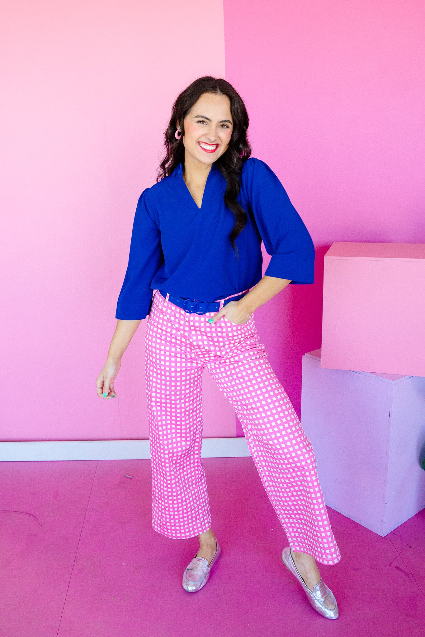 Jayne Ruffle Neck Blouse