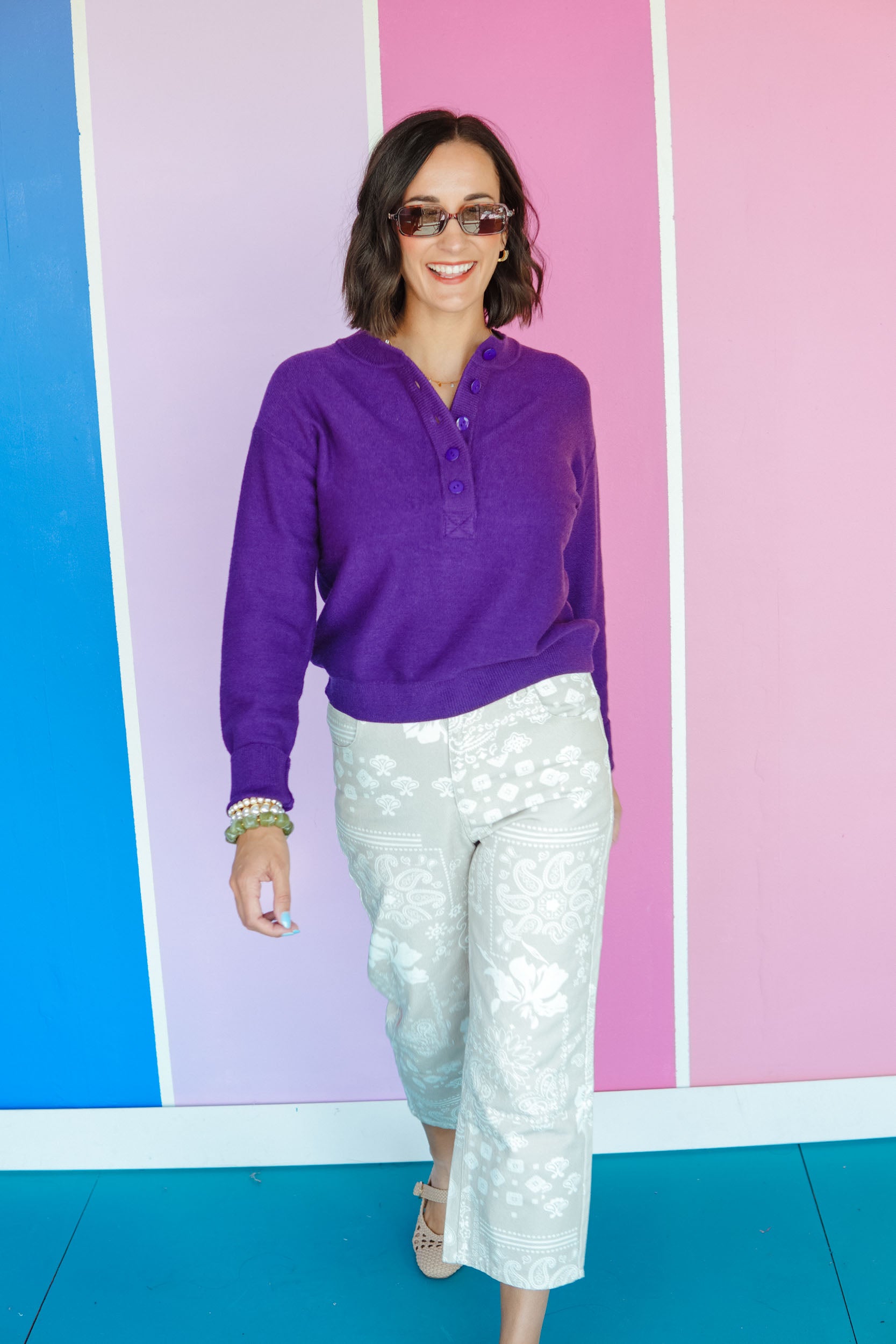 [Ellevate Basic] Nevada Revival Henley Sweater