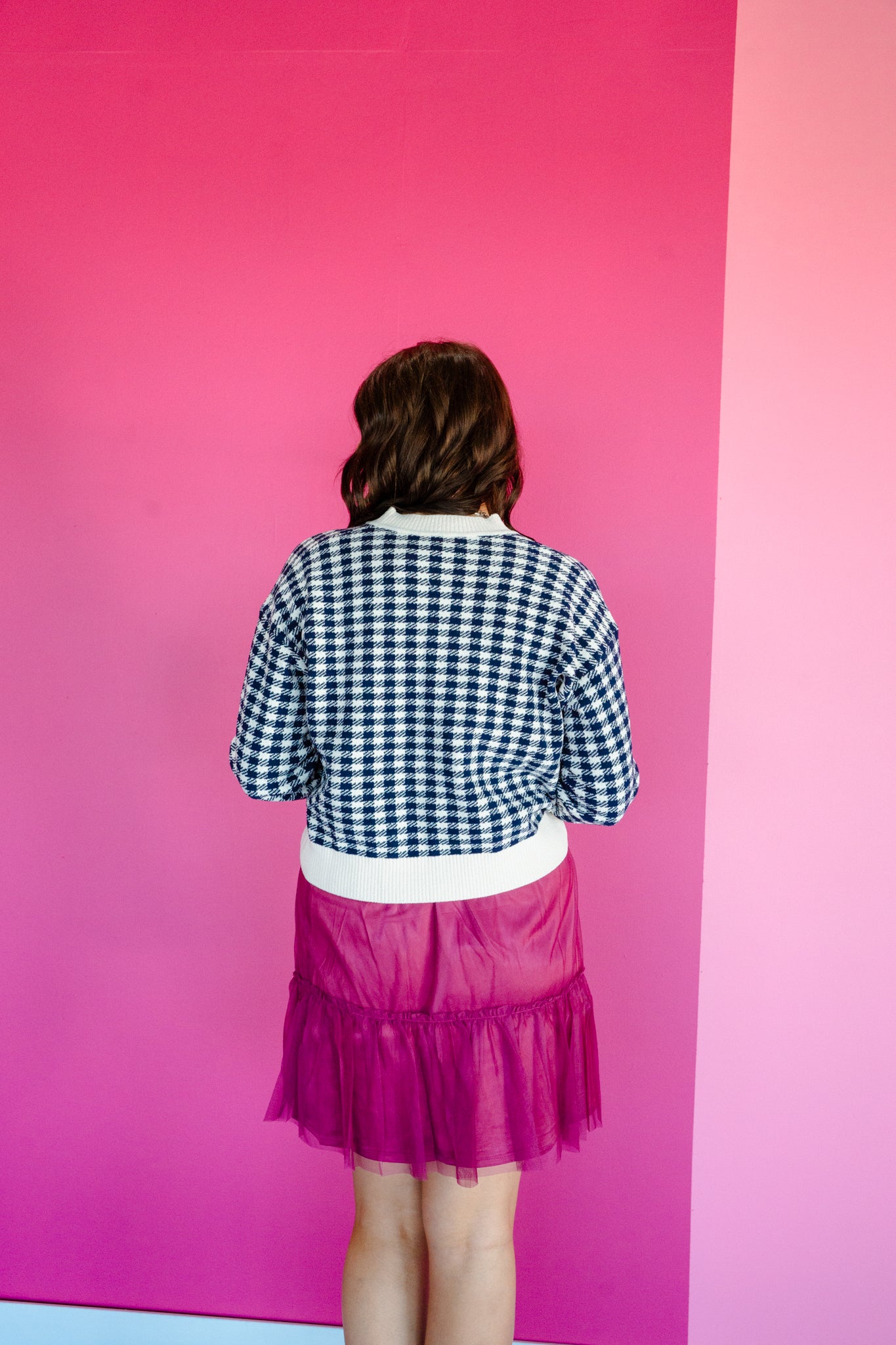 Celeste Gingham Cardigan