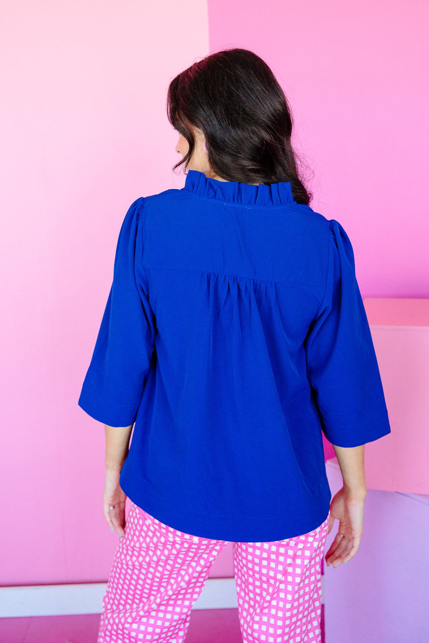 Jayne Ruffle Neck Blouse