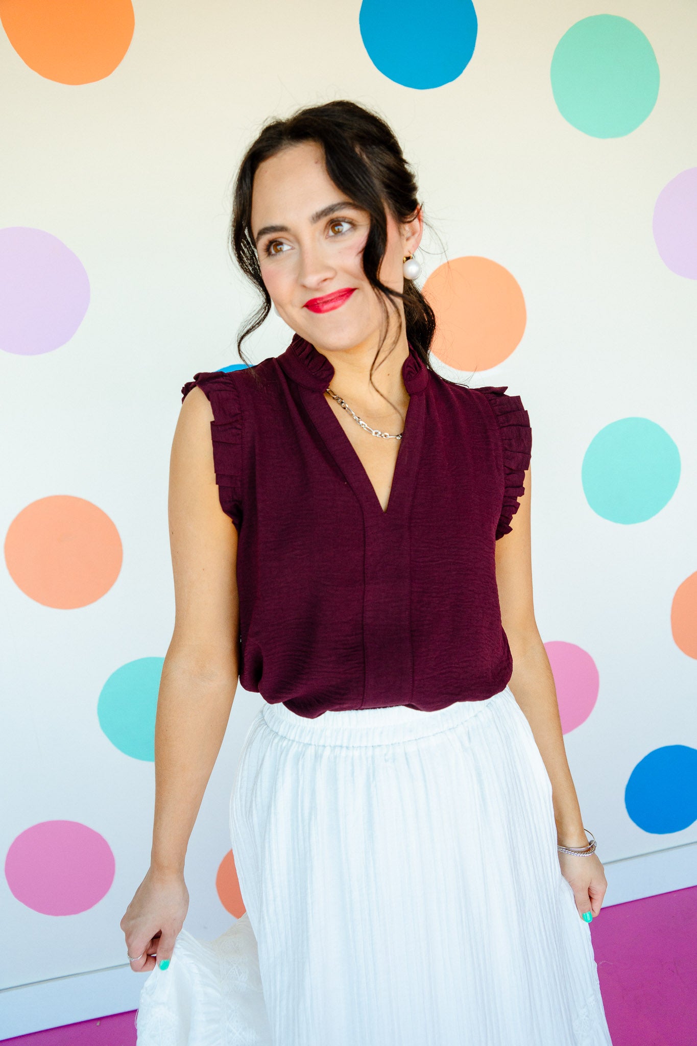 Sharon Split Neck Top