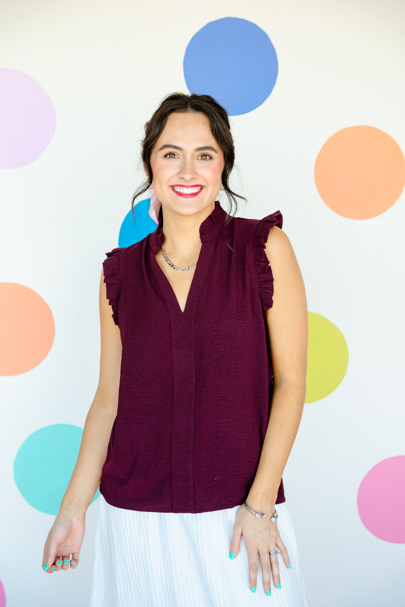 Sharon Split Neck Top