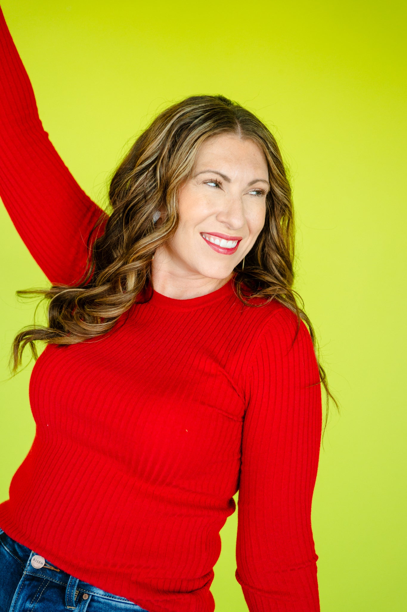 Elise Ribbed Sweater - Brick