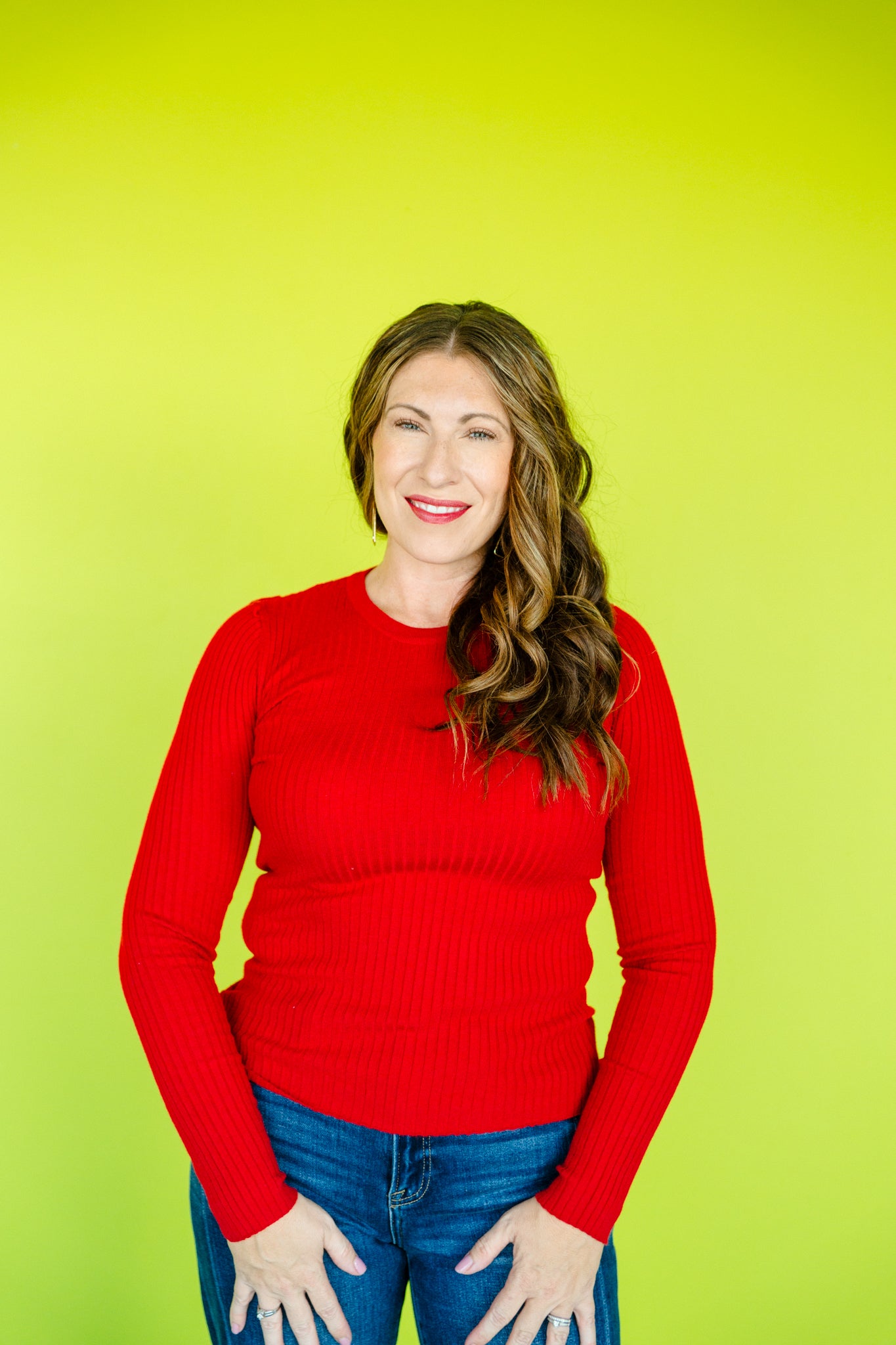 Elise Ribbed Sweater - Brick