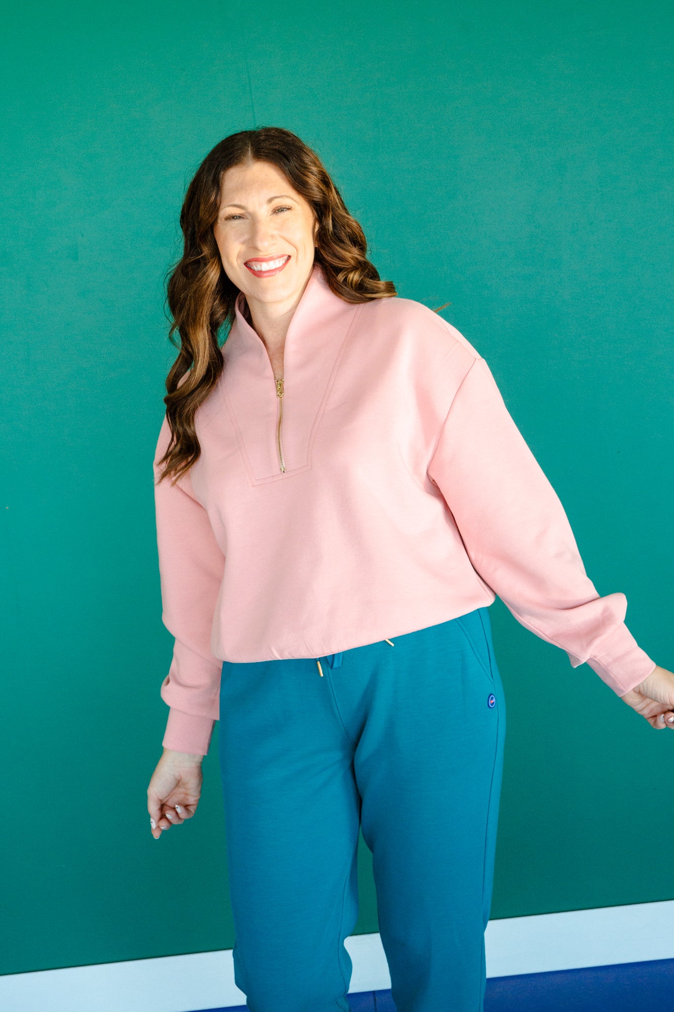Allison Half Zip Scuba Pullover