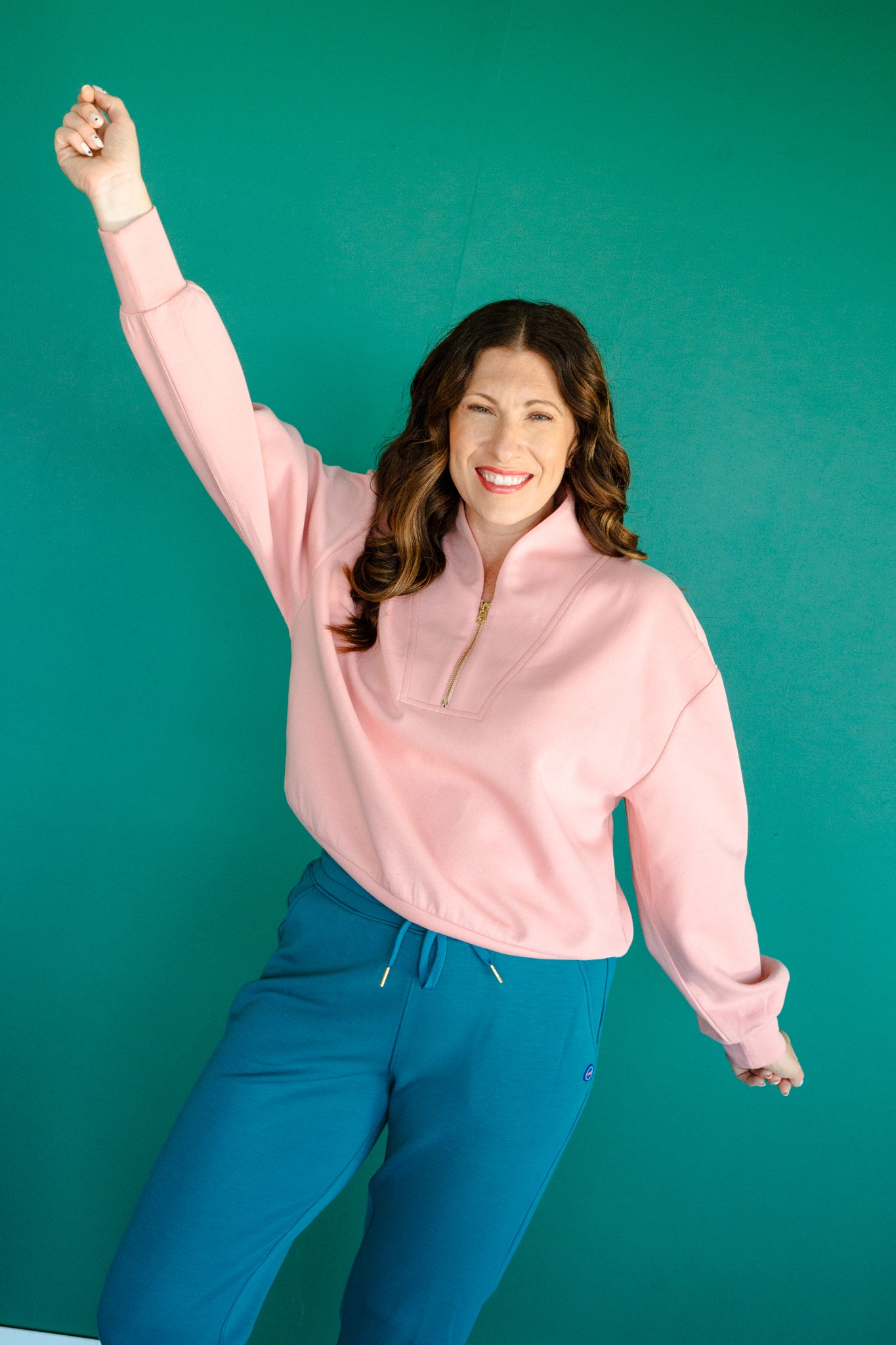 Allison Half Zip Scuba Pullover