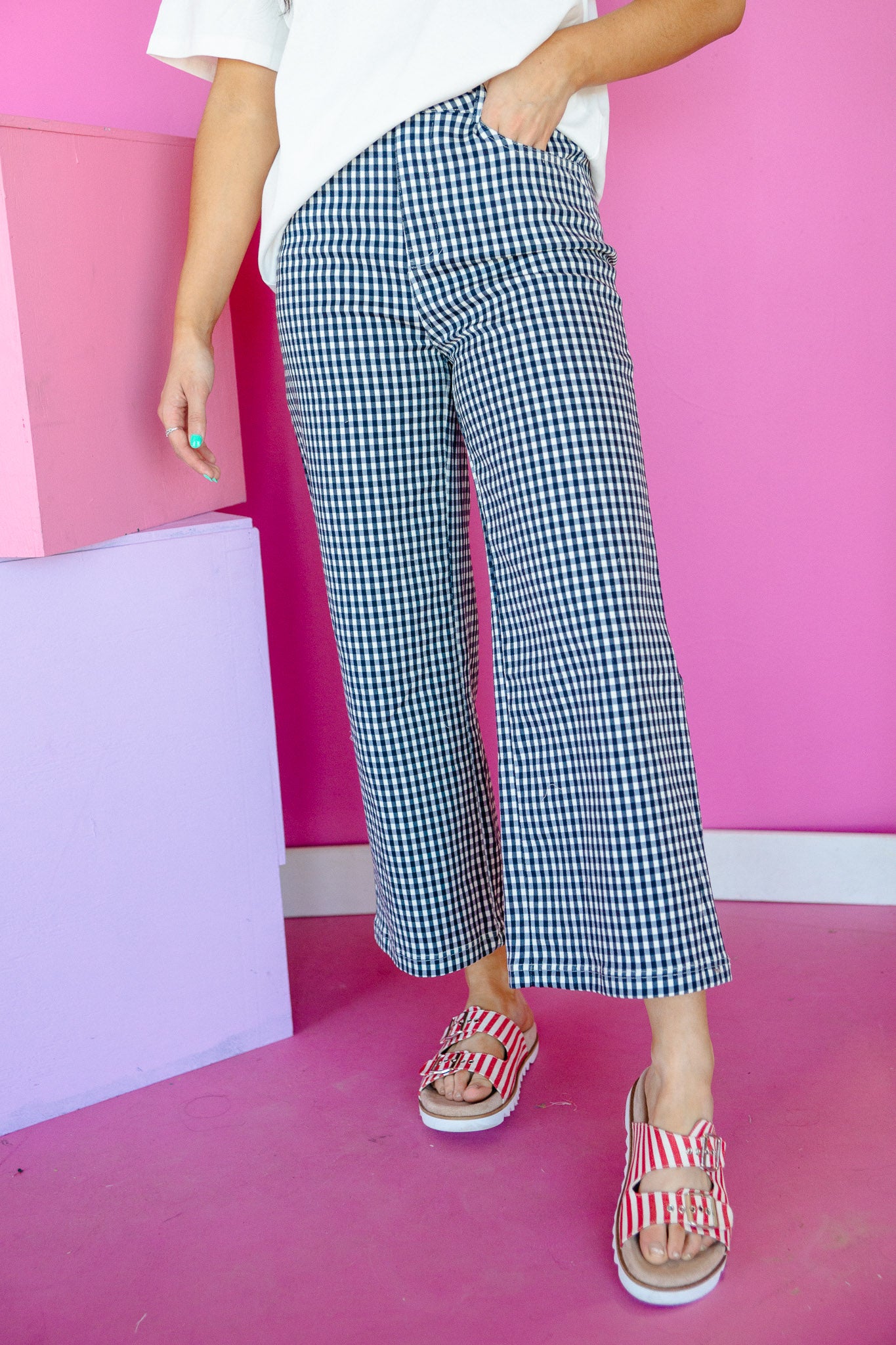 Stephanie Gingham Pants