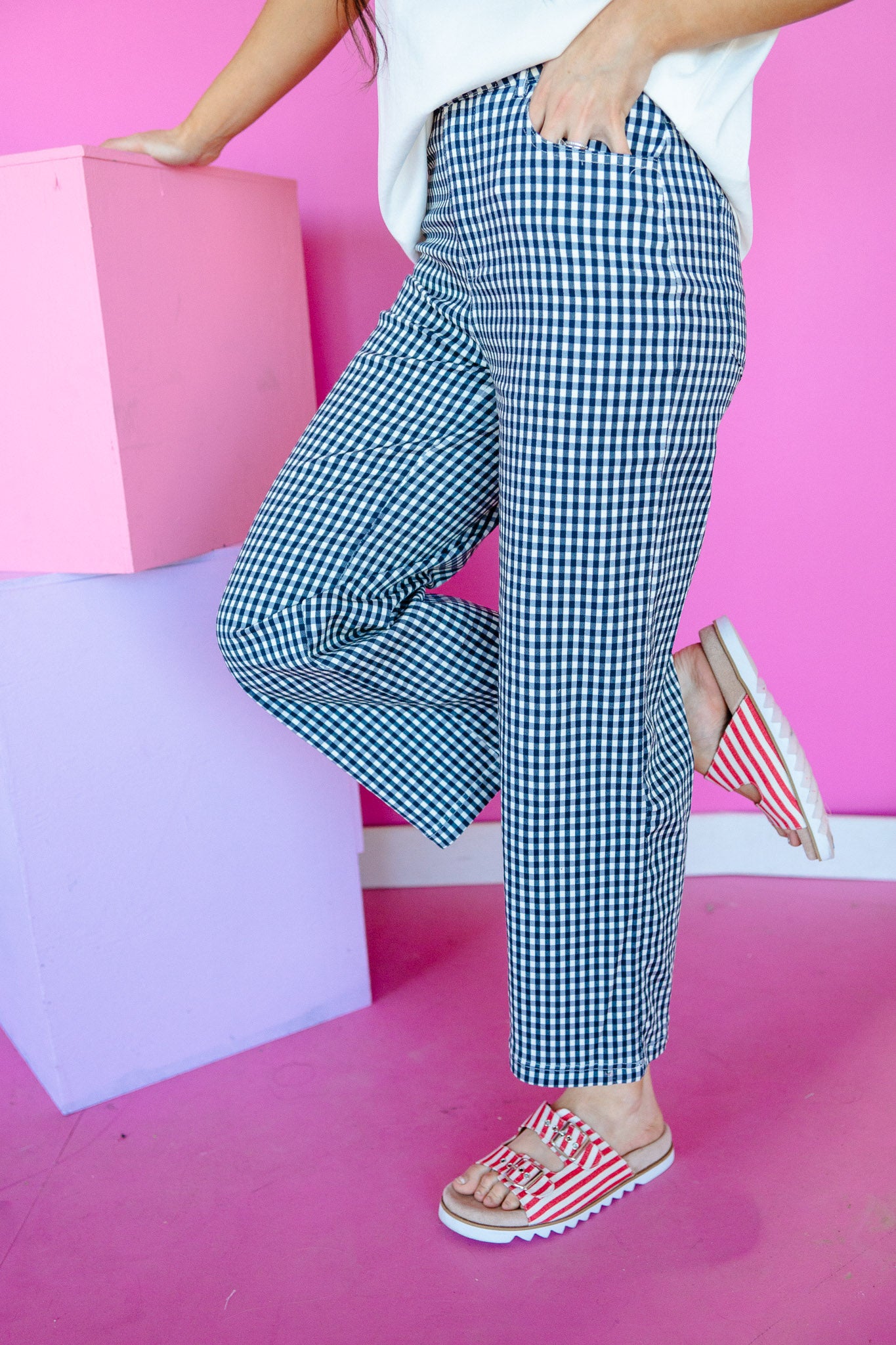 Stephanie Gingham Pants