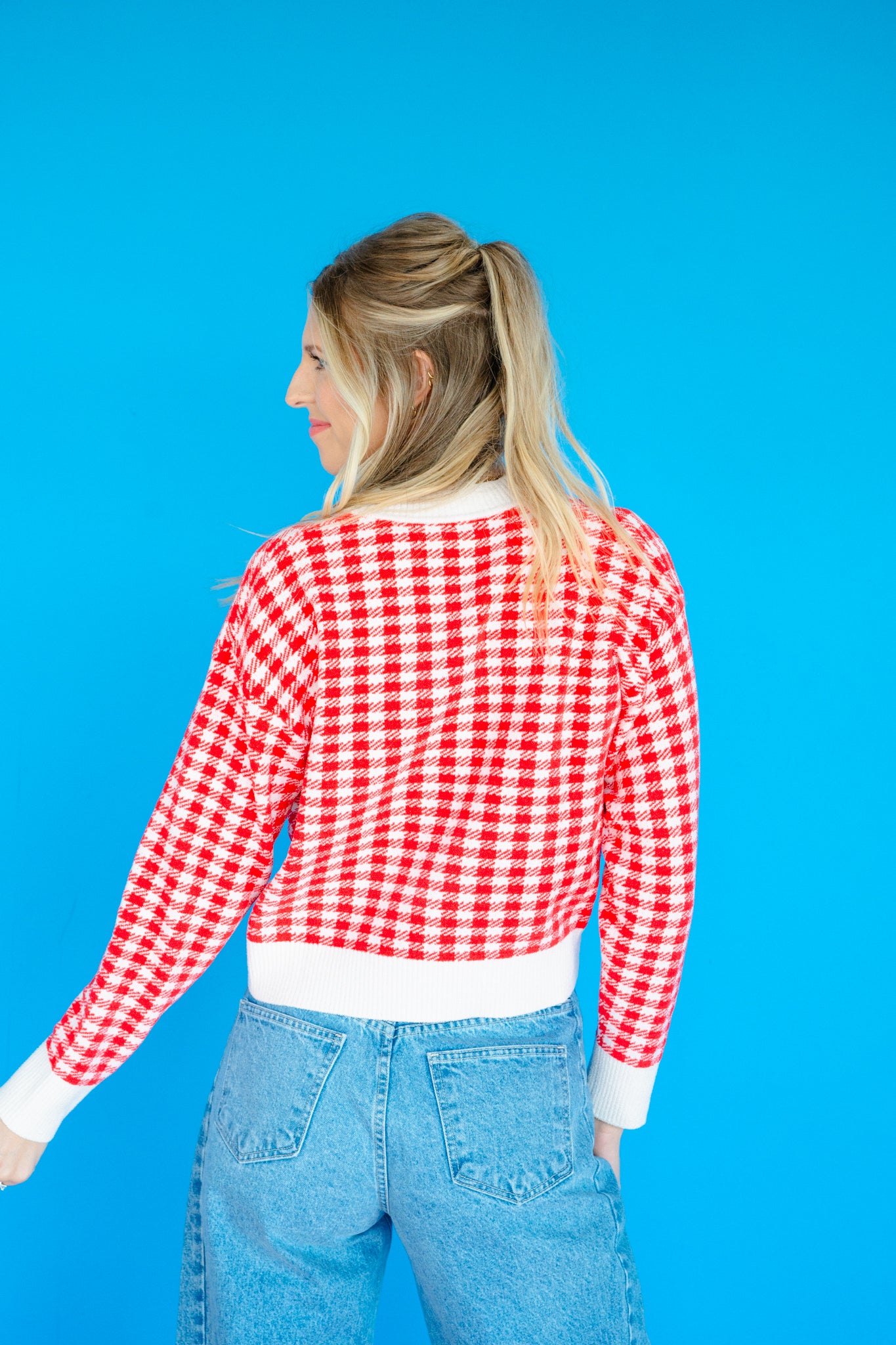Celeste Gingham Cardigan
