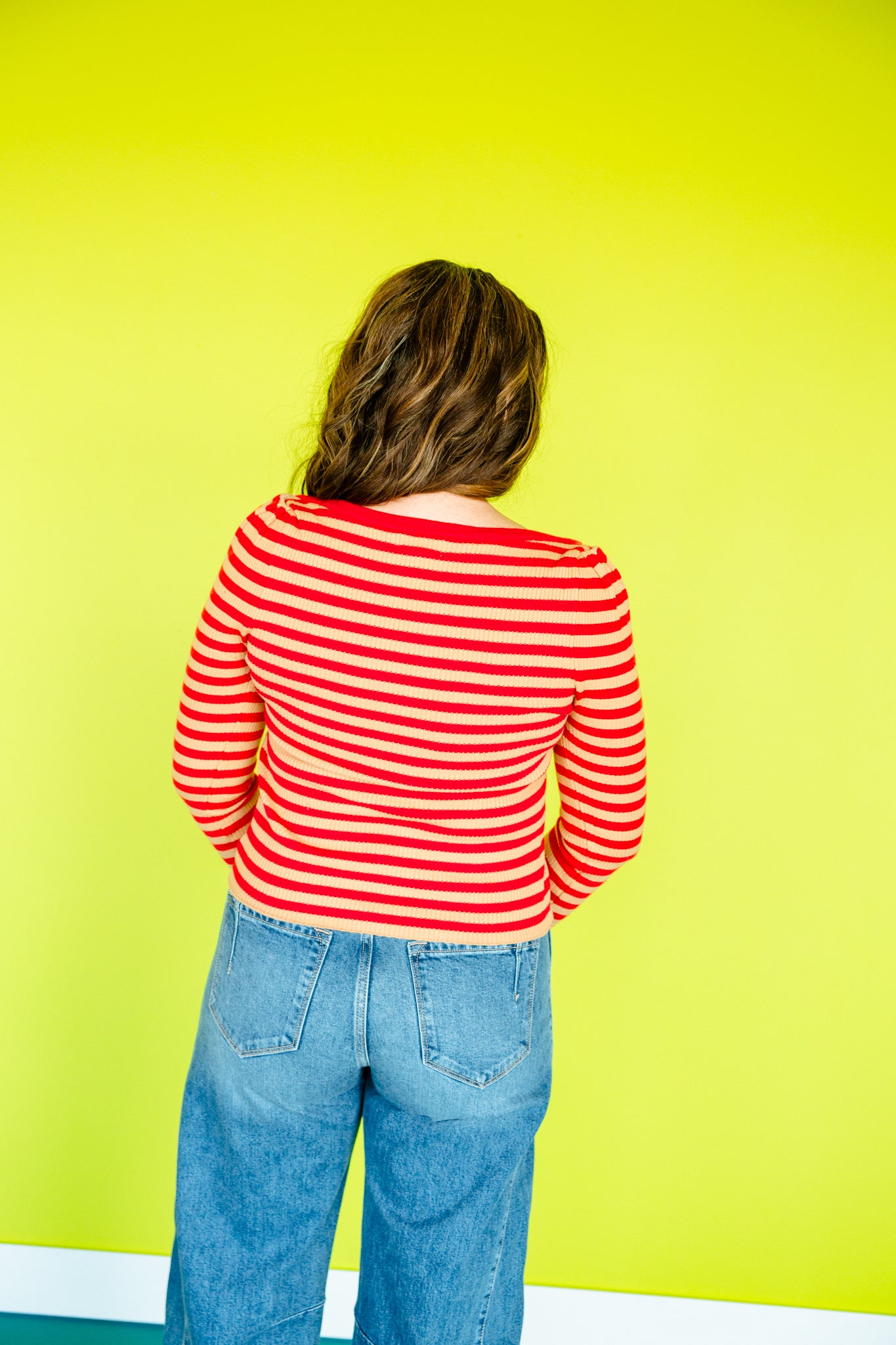 Prue Striped Sweater - Red + Honey