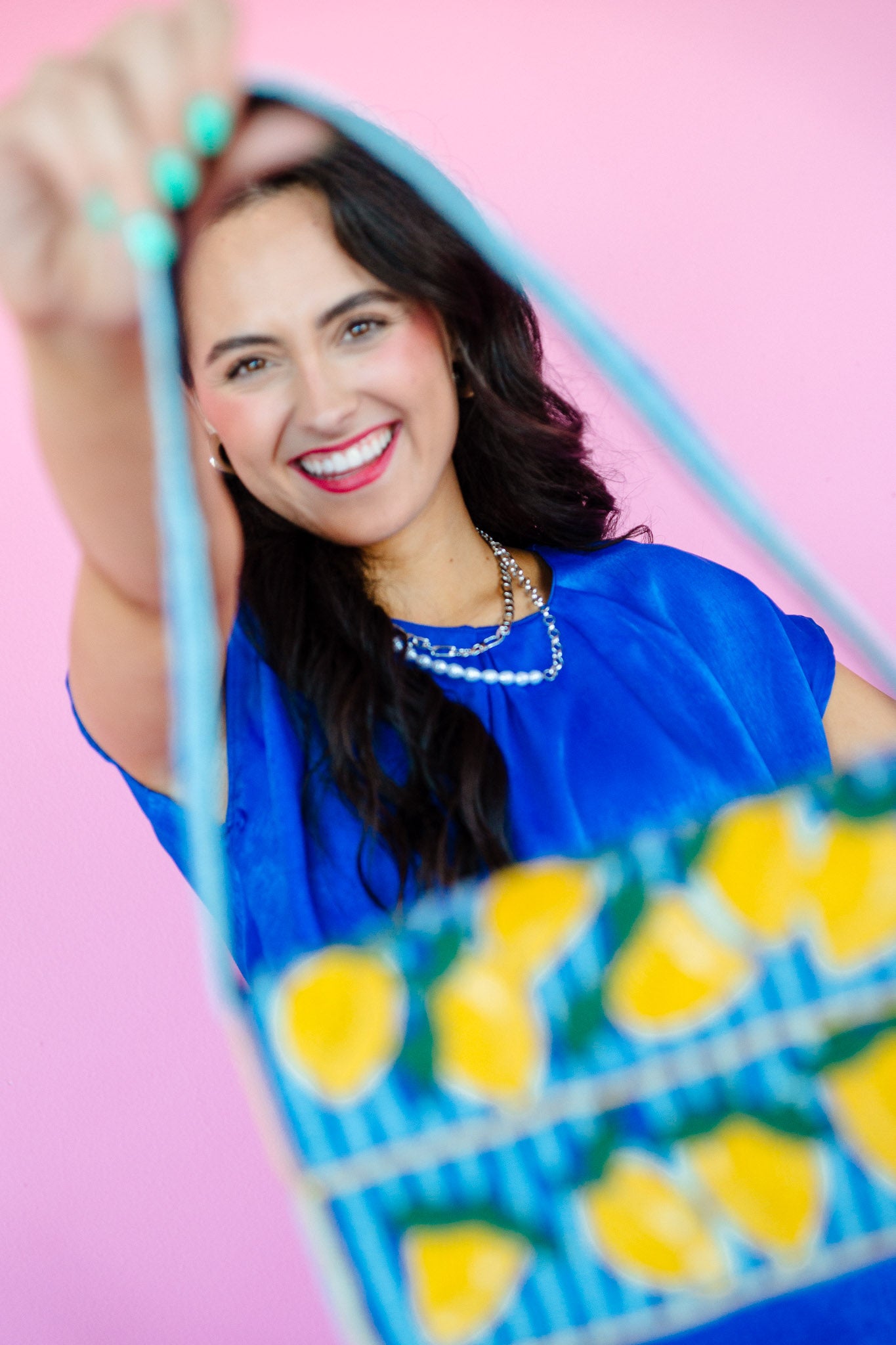 Zenni Flowy Top - Bright Navy