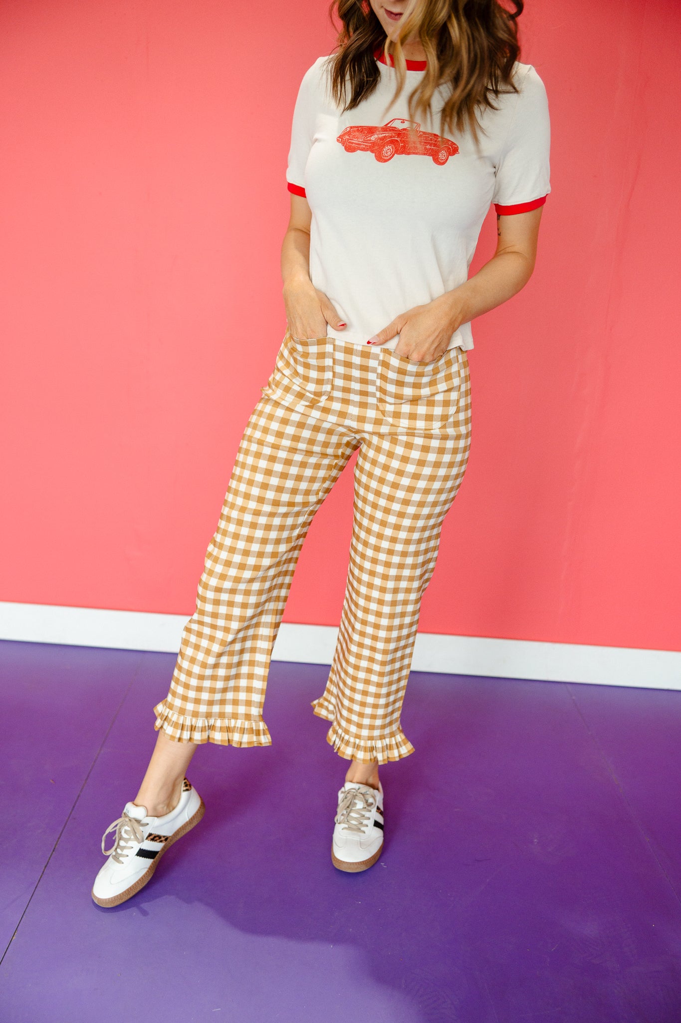 Poppy Gingham Ruffle Pants