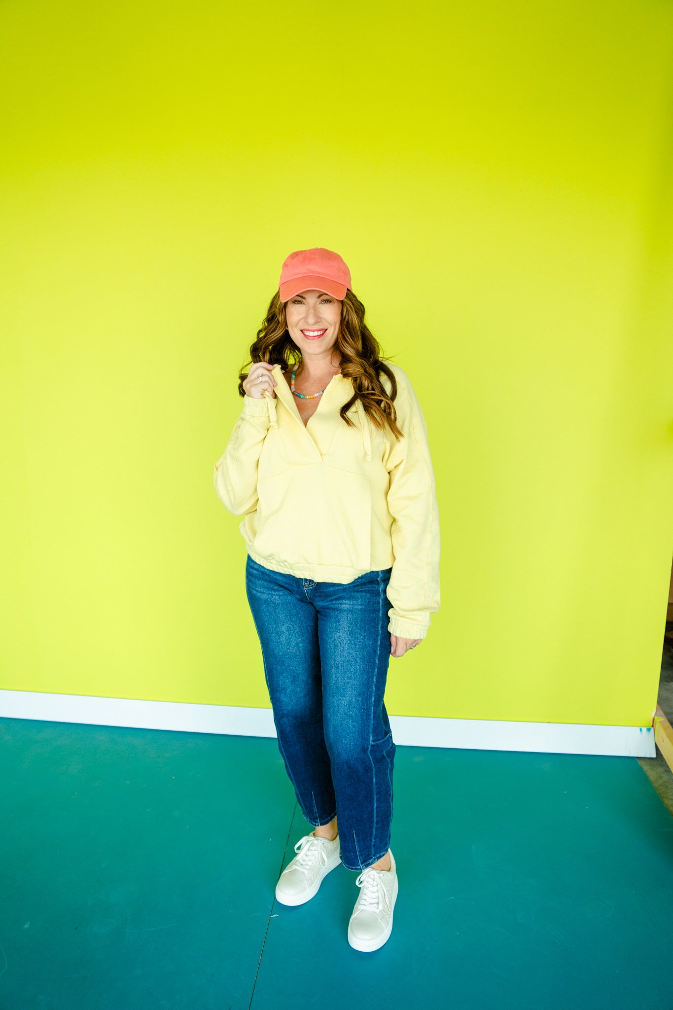 Mindy Oversized Terry Hoodie - Soft Yellow Ochre