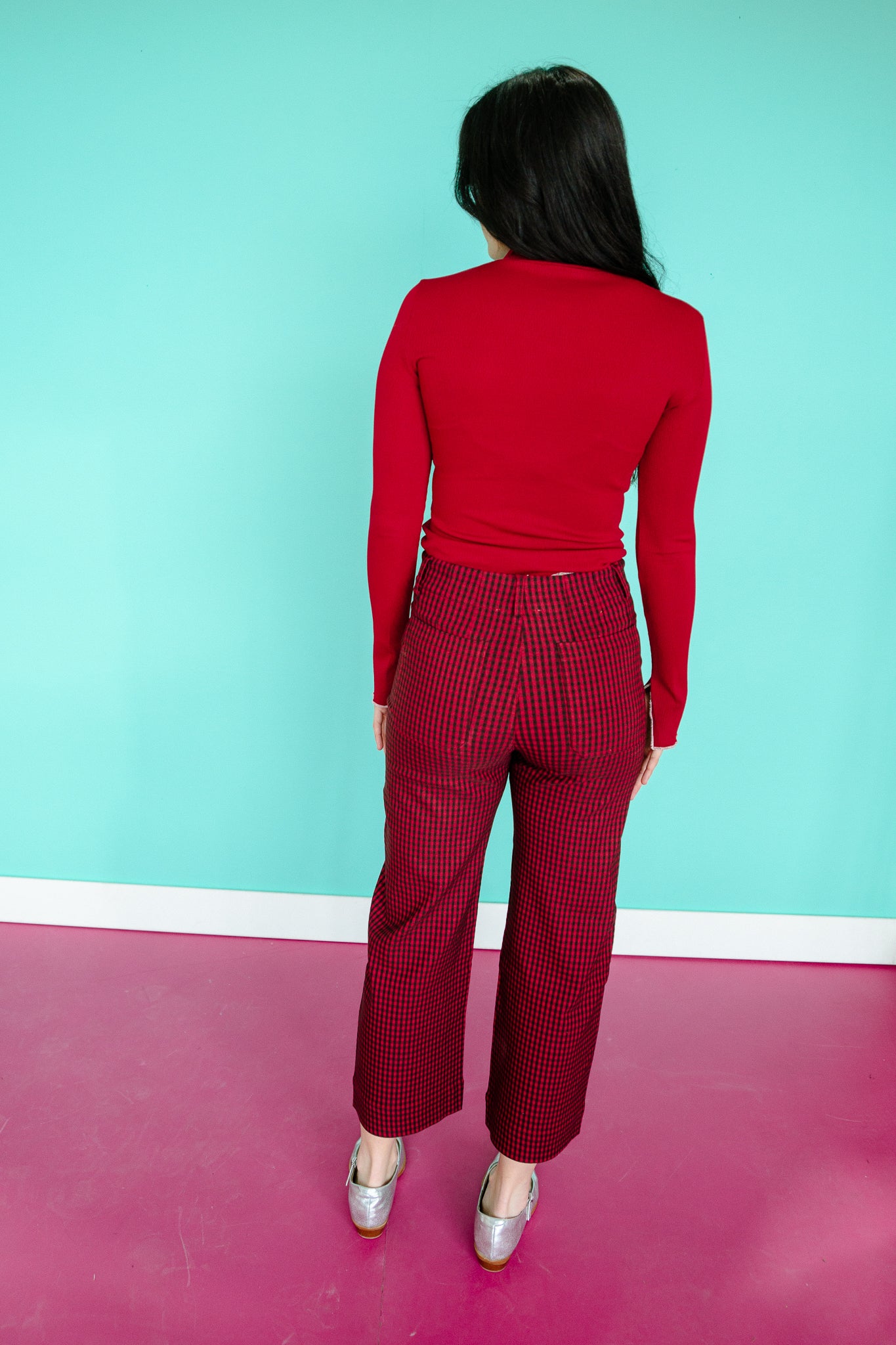 Tillie Gingham Wide Leg Pants