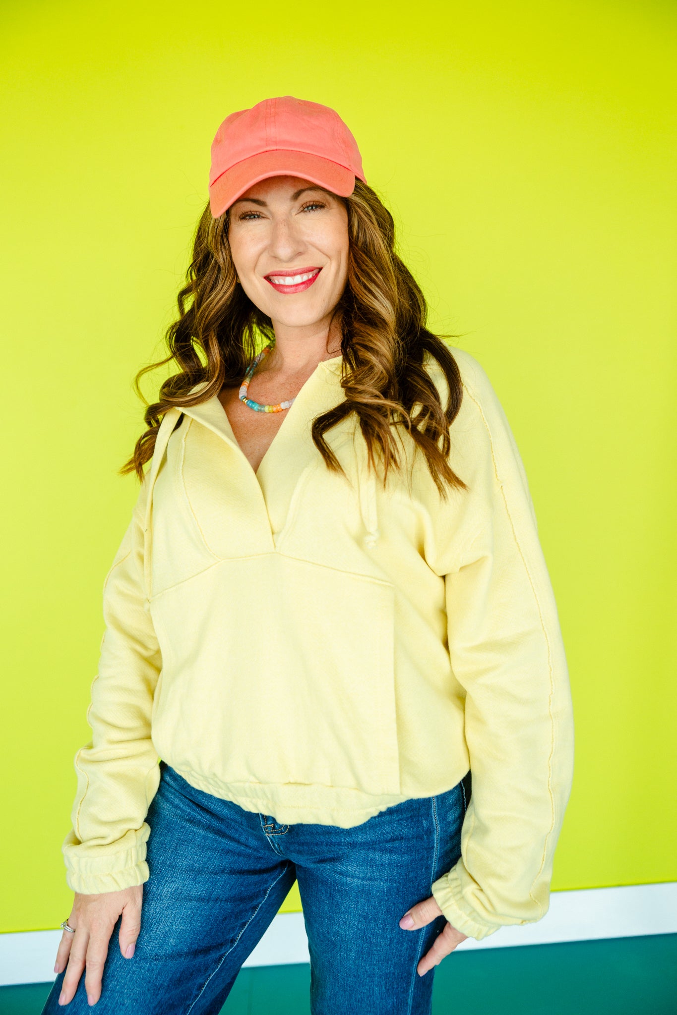 Mindy Oversized Terry Hoodie - Soft Yellow Ochre