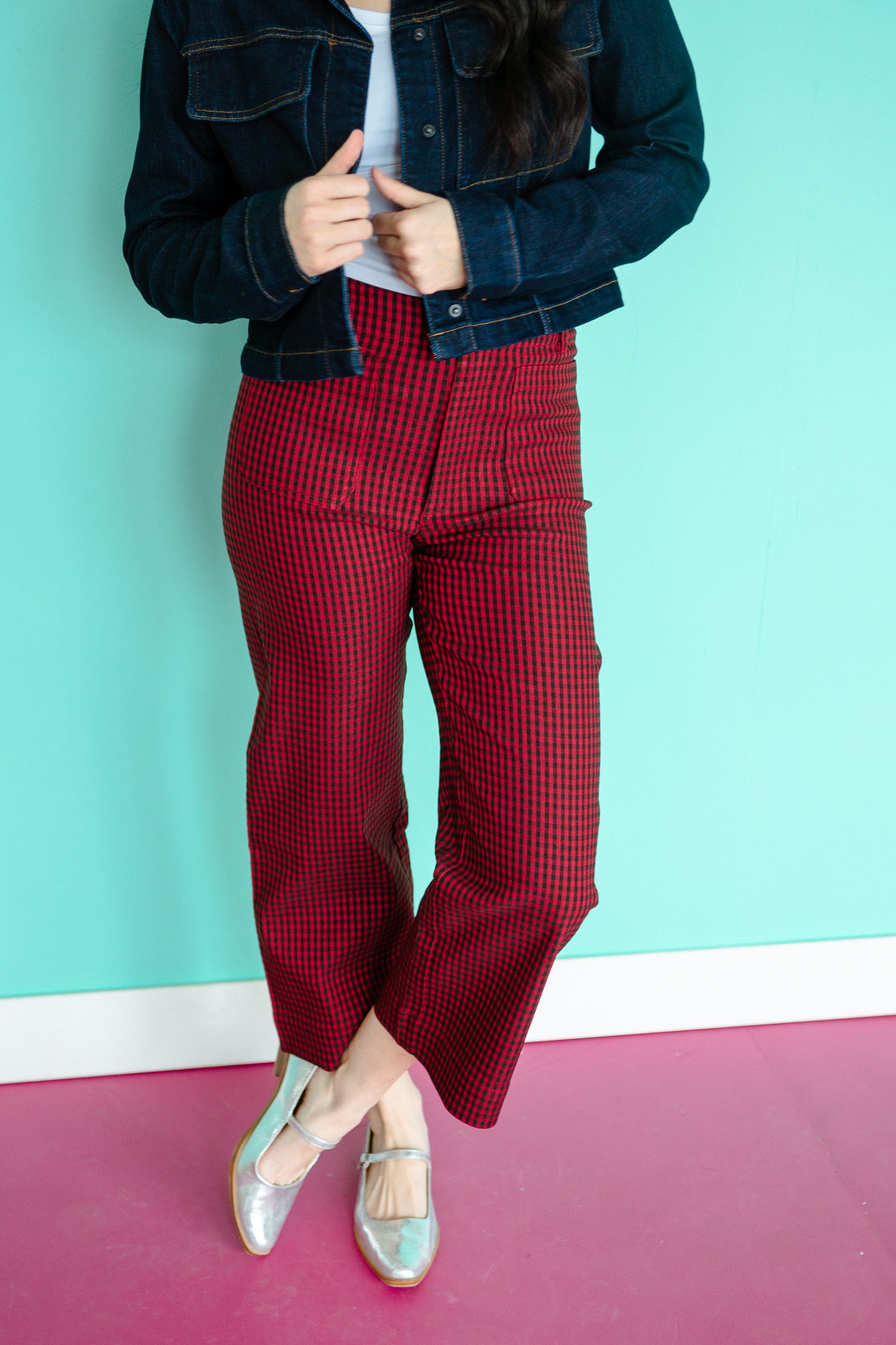 Tillie Gingham Wide Leg Pants