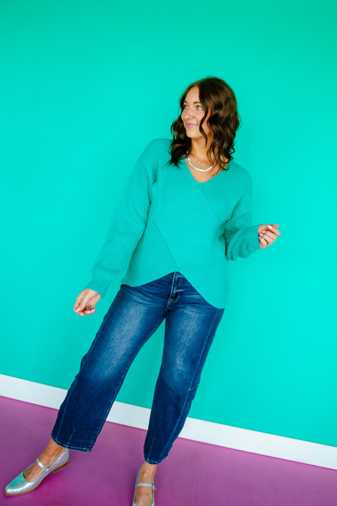 Terri Wrap Ribbed Sweater