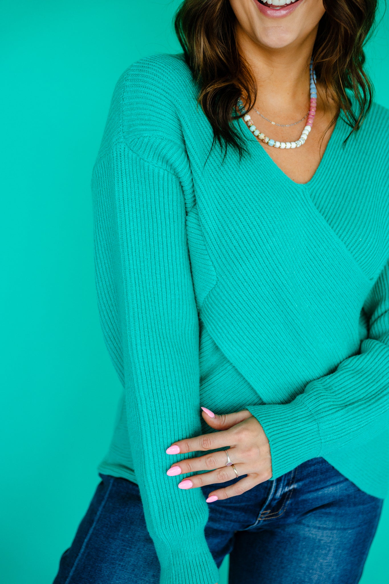 Terri Wrap Ribbed Sweater